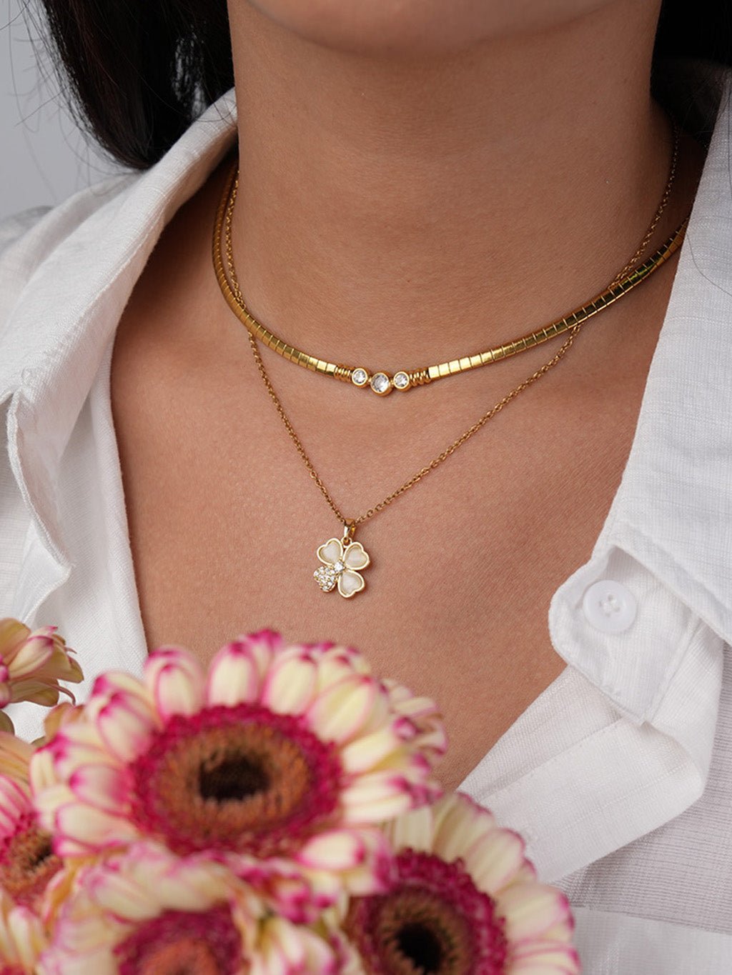 Four Leaf Clover Kette Gold - Dorose | Wasserresistent, kein Verfärben