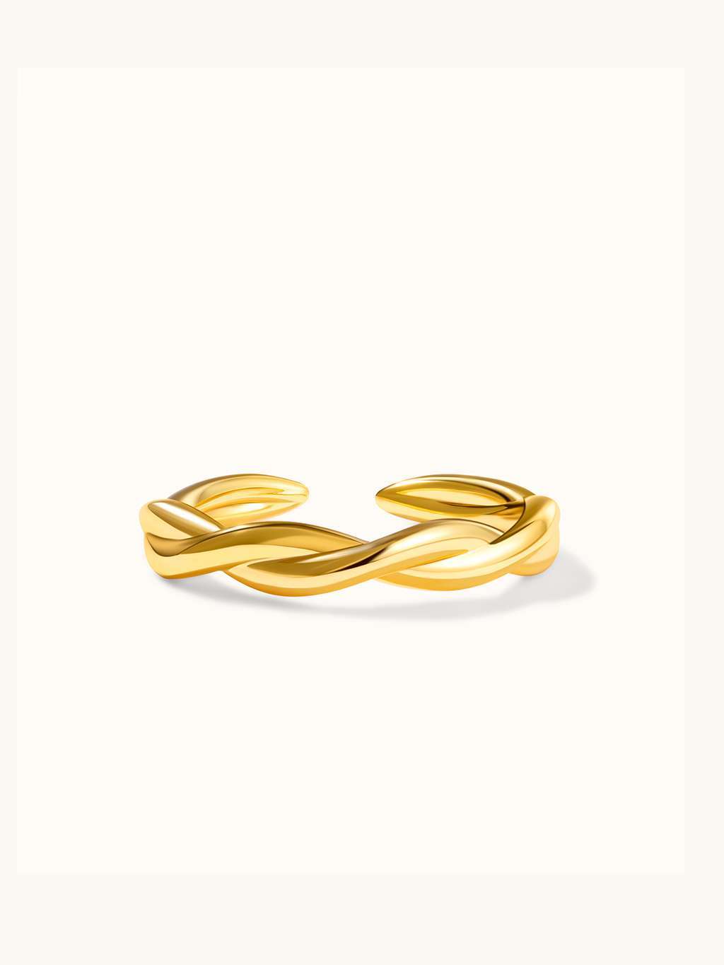 Geflochtener Twisted Ring Gold 54mm - Dorose | Wasserfester Schmuck, 18K vergoldet