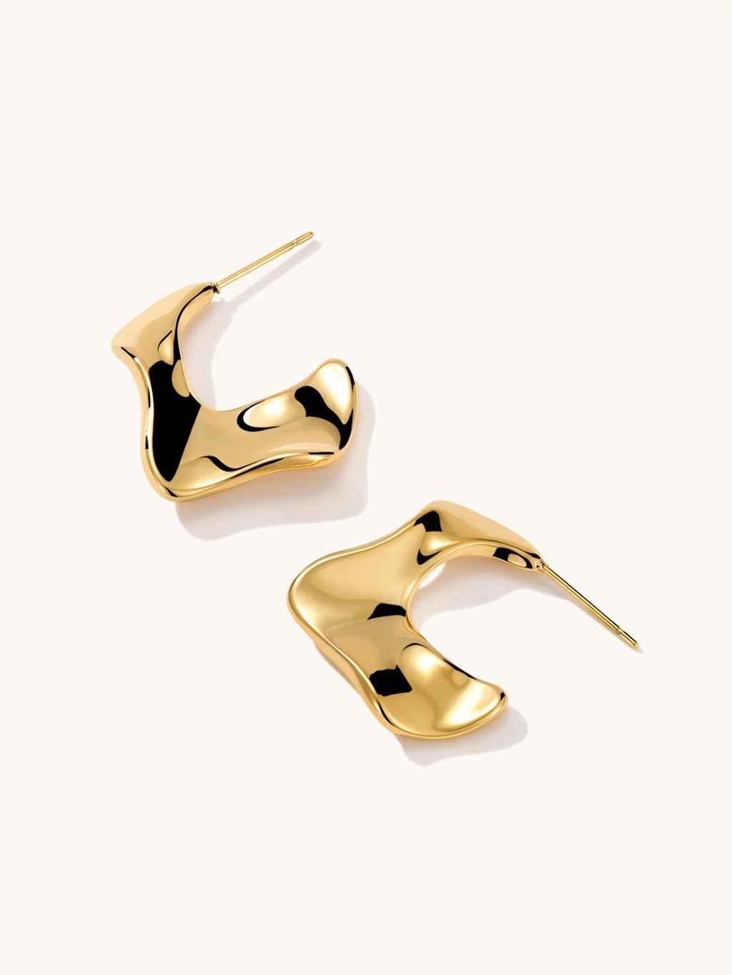 Geometrische Ohrringe Gold - Dorose | Wasserfester Schmuck, 18K vergoldet