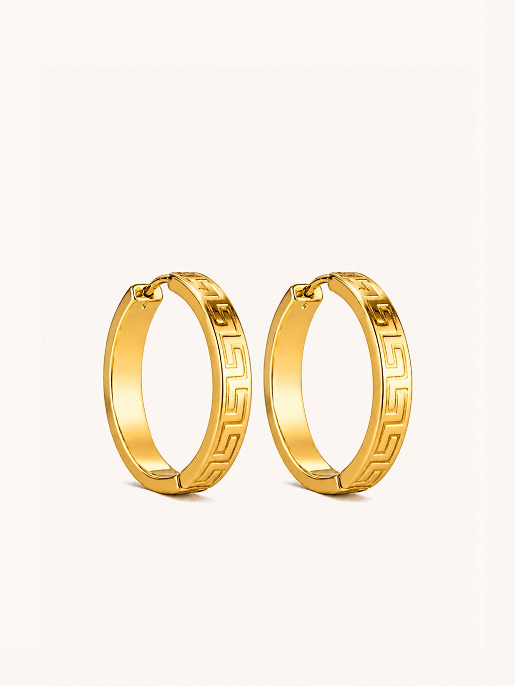Glücksmuster Ohrringe Gold 12mm / 20mm - Dorose | Wasserresistent, kein Verfärben