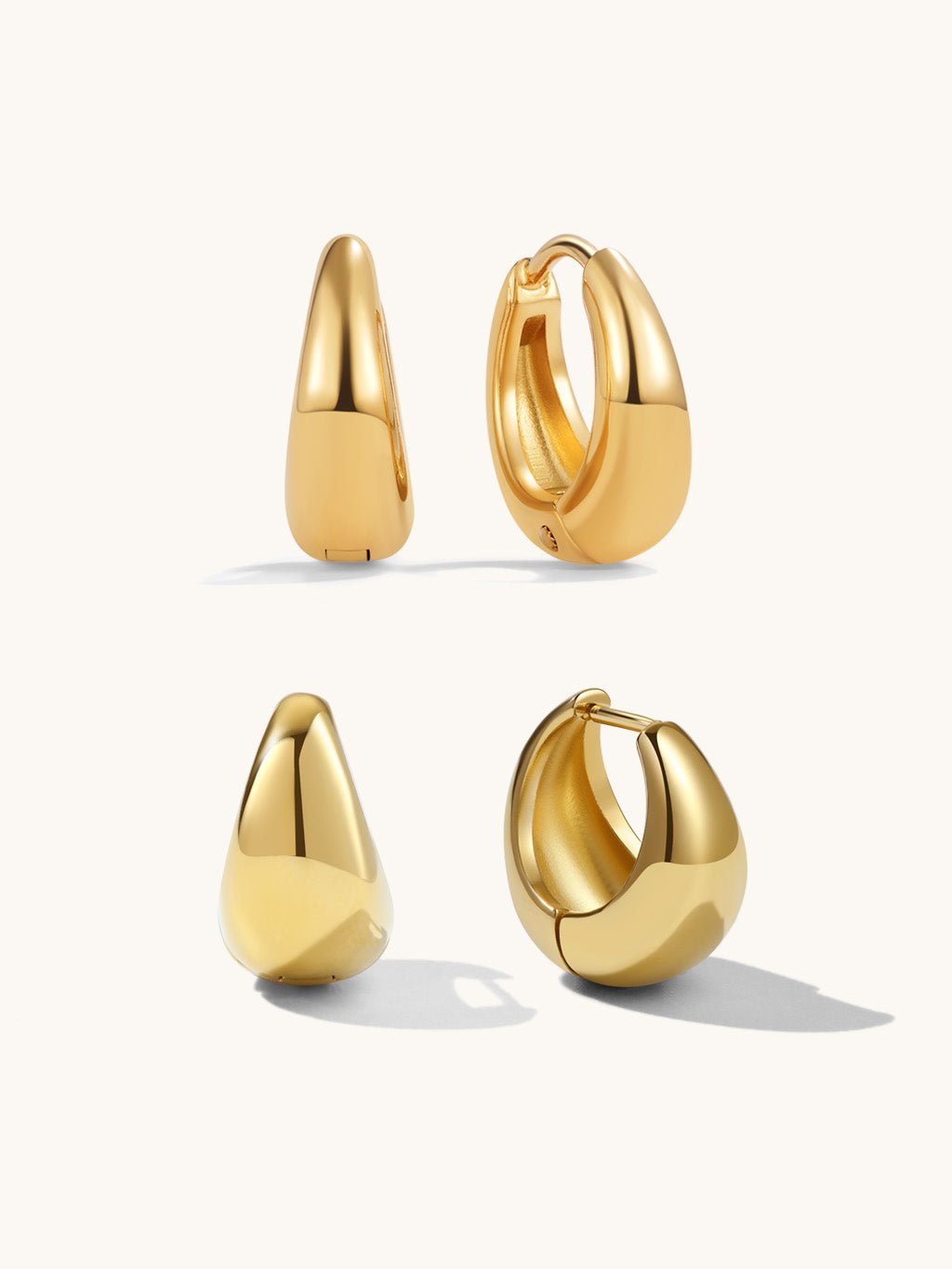 Graceful Dome Small Ohrringe & Bullet Ohrringe Schmuck Set - Dorose | Wasserresistent, kein Verfärben