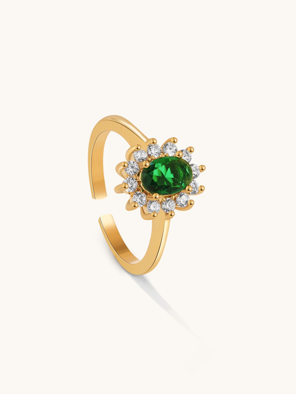Green Vintage Ring Gold - Dorose | Wasserresistent, kein Verfärben