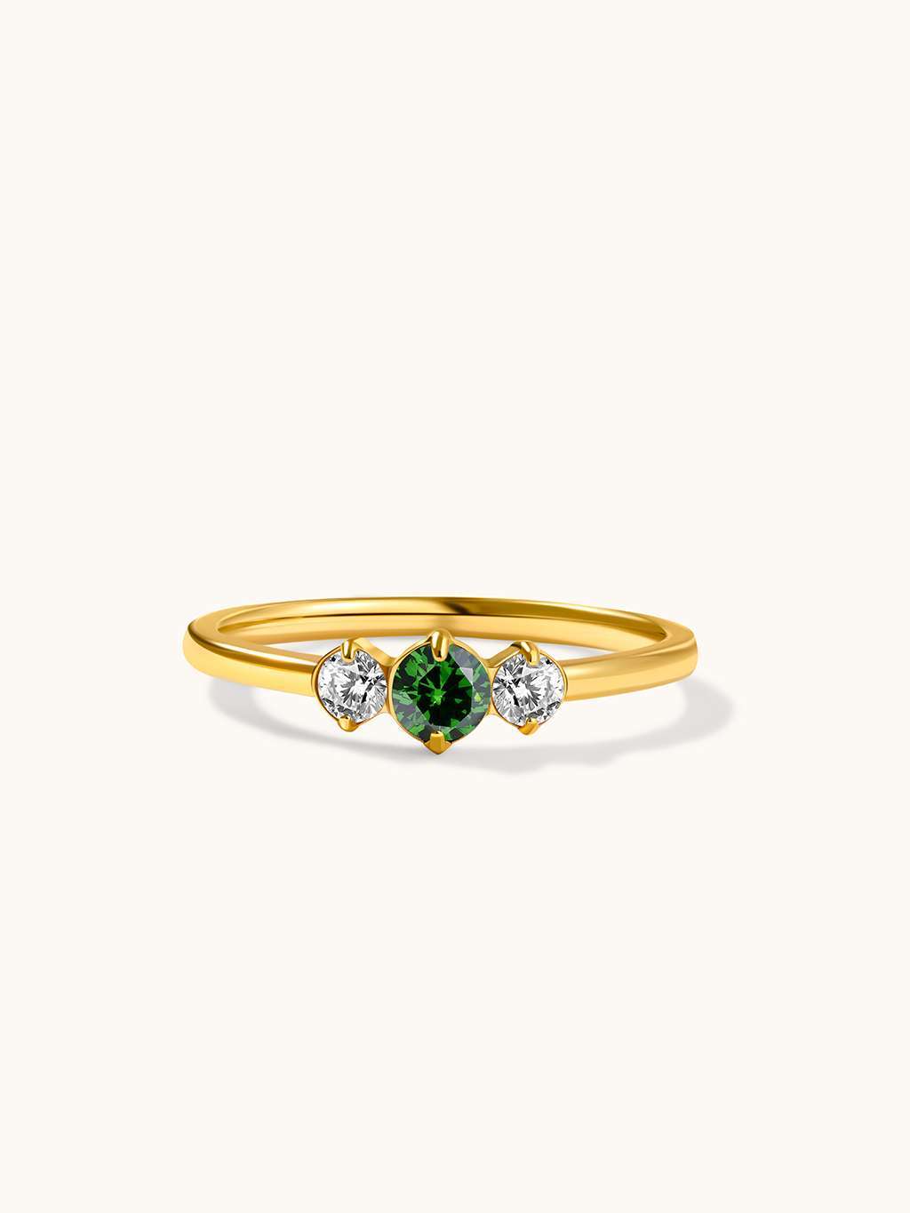 Grün Energy Ring Gold - Dorose | Wasserfester Schmuck, 18K vergoldet