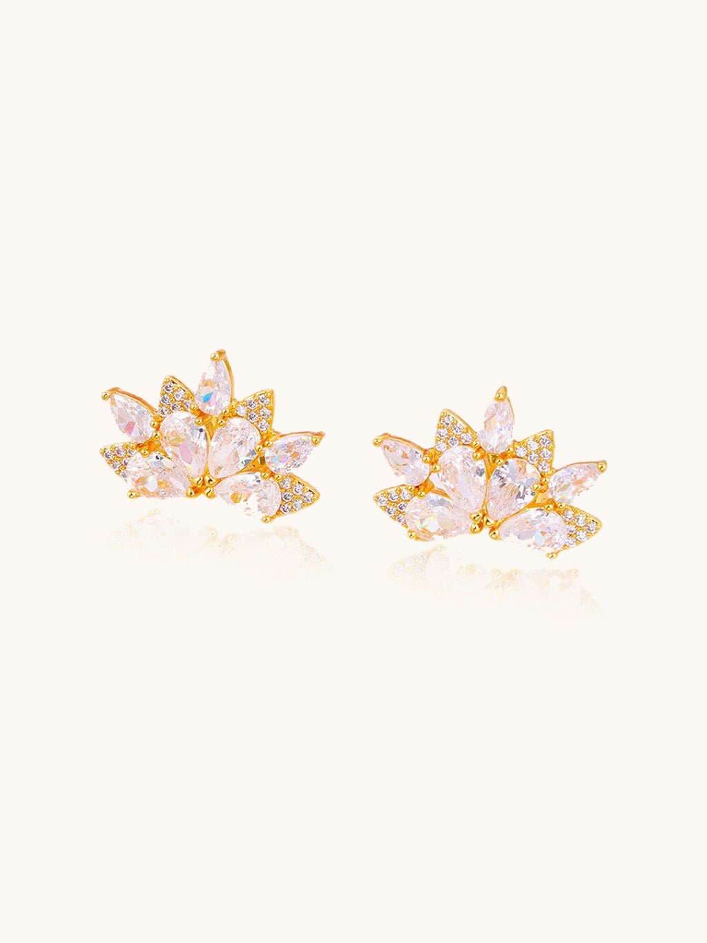 Half Flower Ohrringe Gold - Dorose | Wasserresistent, kein Verfärben