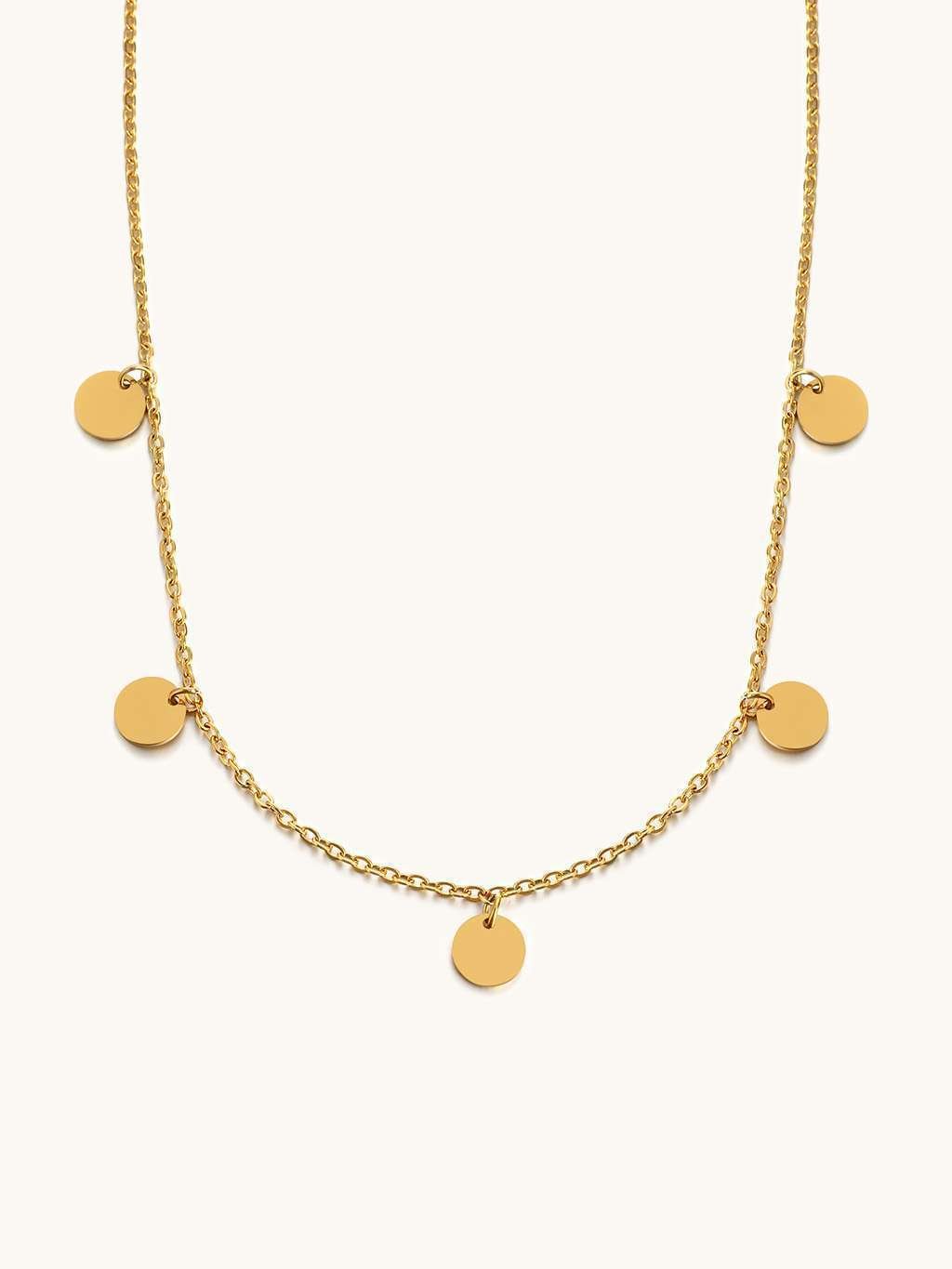 Halskette Little Plates Gold - Dorose | Wasserfester Schmuck, 18K vergoldet
