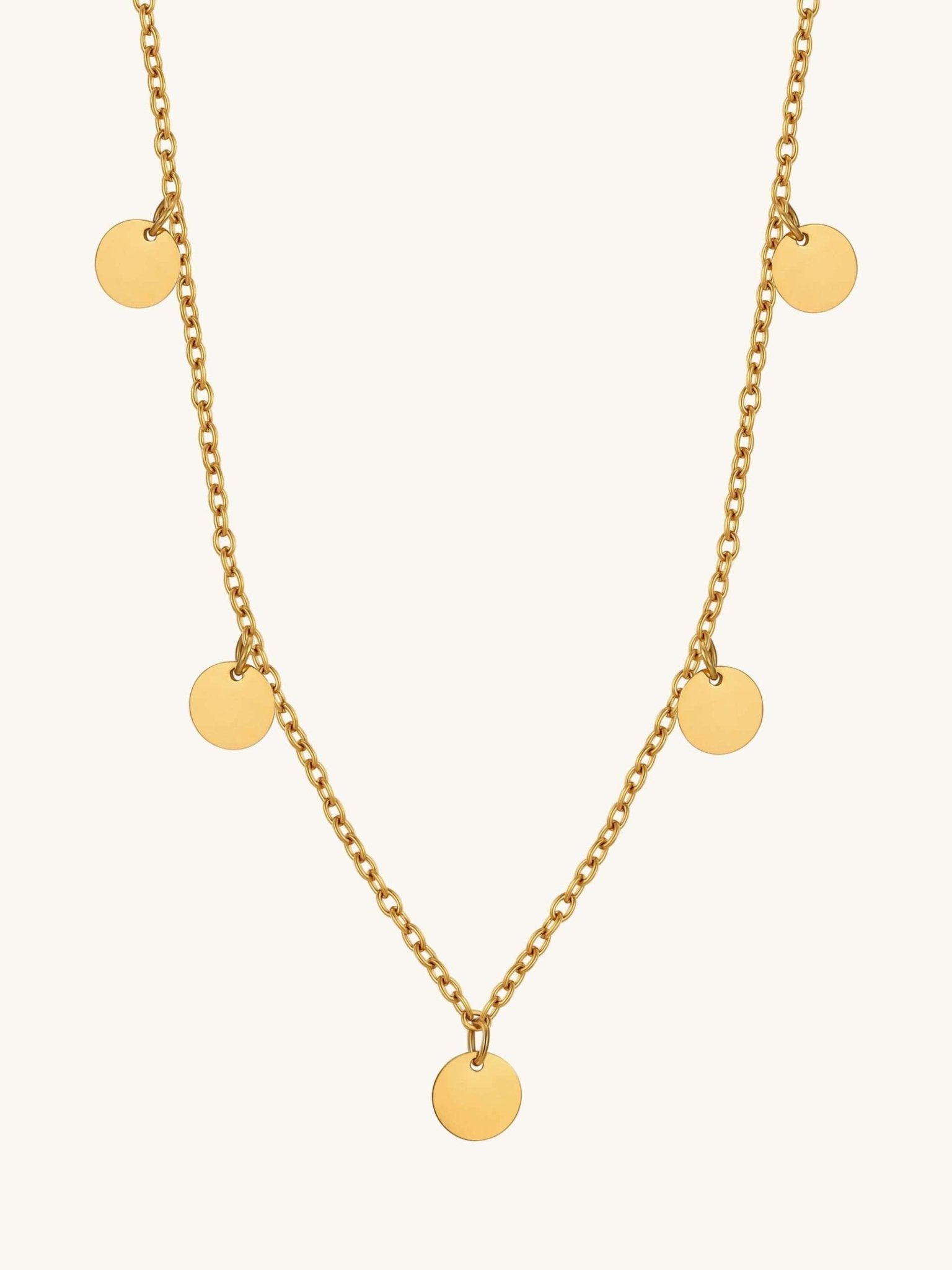 Halskette Little Plates Gold - Dorose | Wasserfester Schmuck, 18K vergoldet