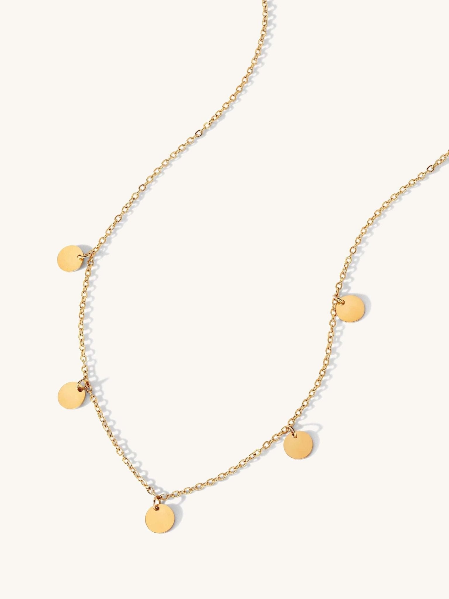 Halskette Little Plates Gold - Dorose | Wasserfester Schmuck, 18K vergoldet