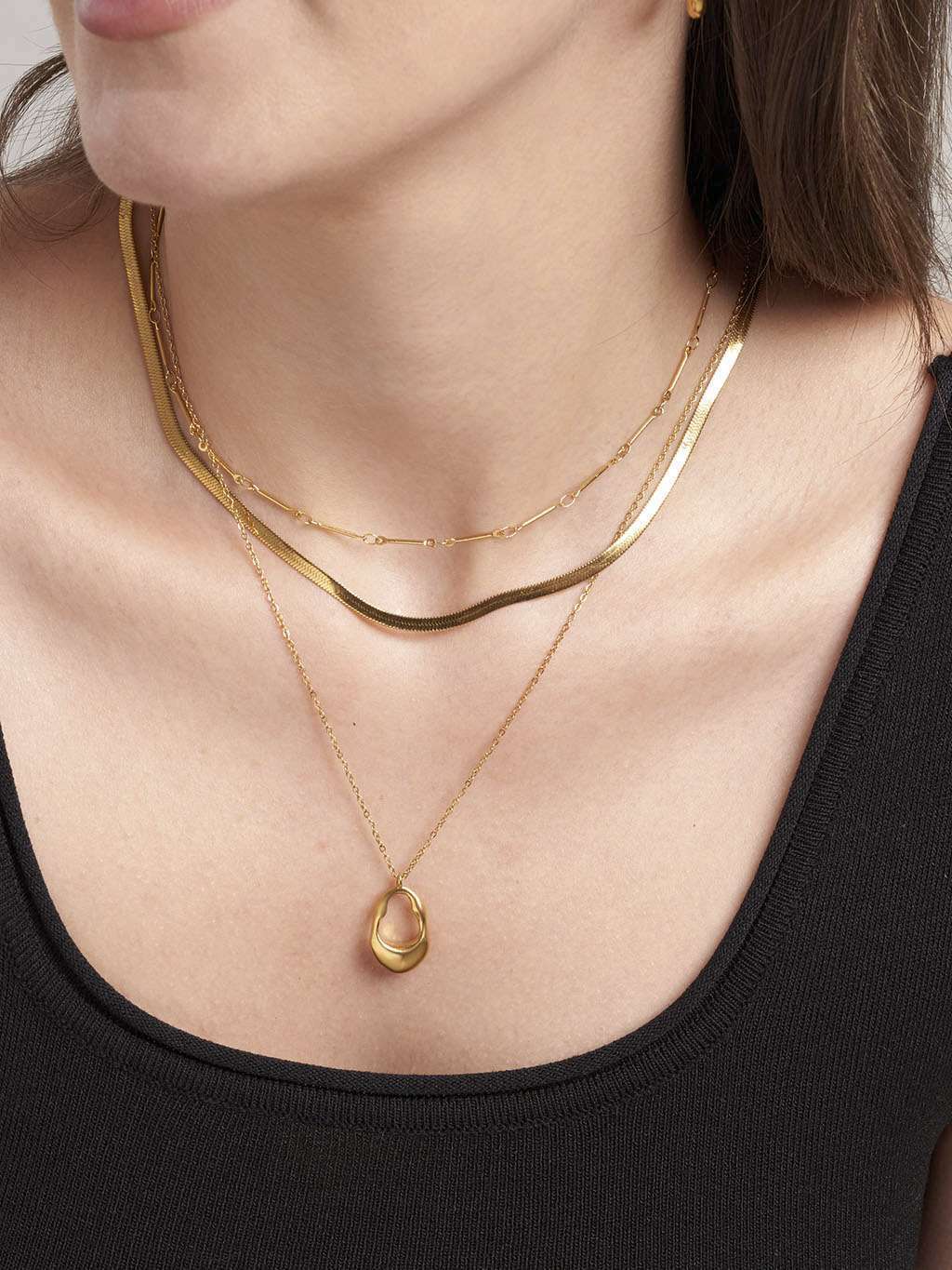 Halskette mit Schloss Gold - Dorose | Wasserfester Schmuck, 18K vergoldet