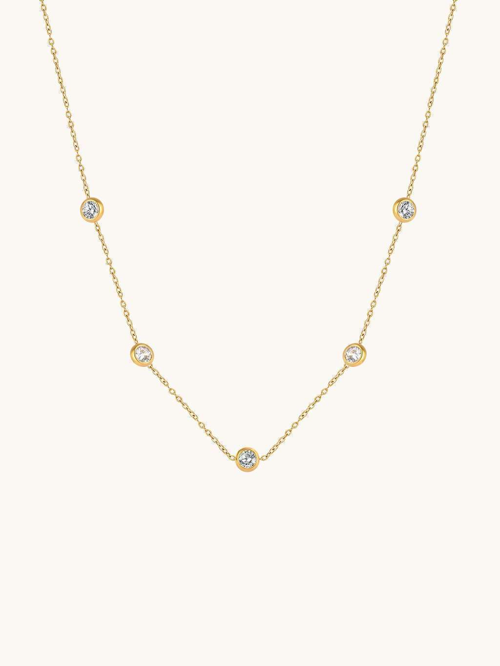 Halskette Orient Zirkonia - Dorose | Wasserfester Schmuck, 18K vergoldet