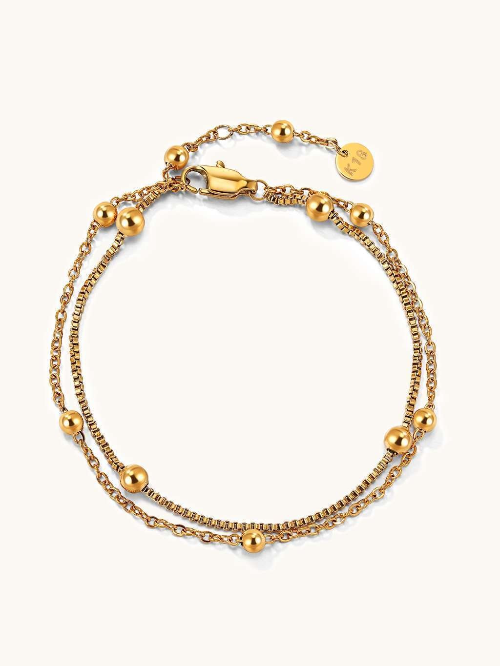 Harmony Double Armband Gold - Dorose | Wasserfester Schmuck, 18K vergoldet