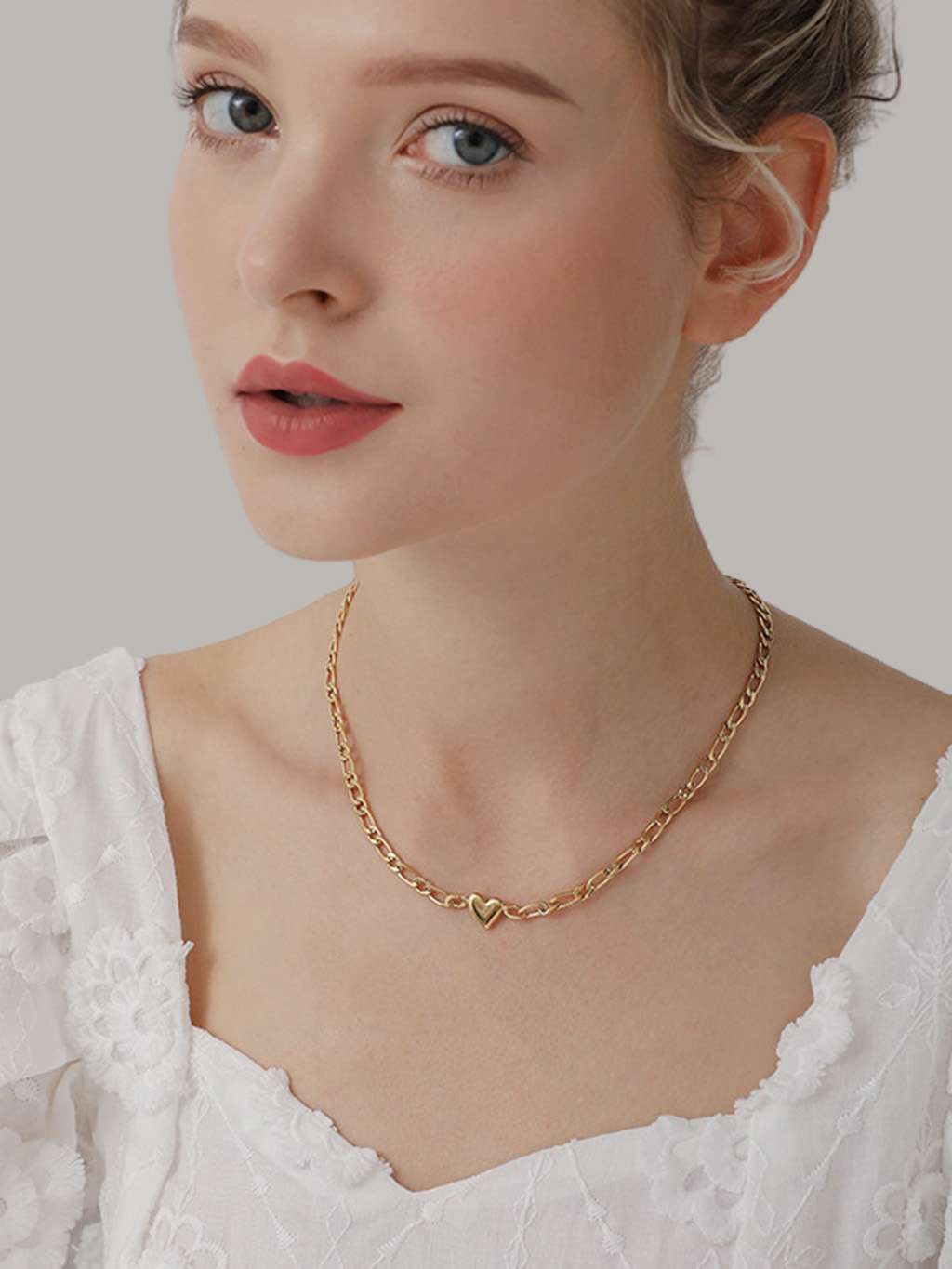 Heart Cherish Halskette Gold - Dorose | Wasserfester Schmuck, 18K vergoldet
