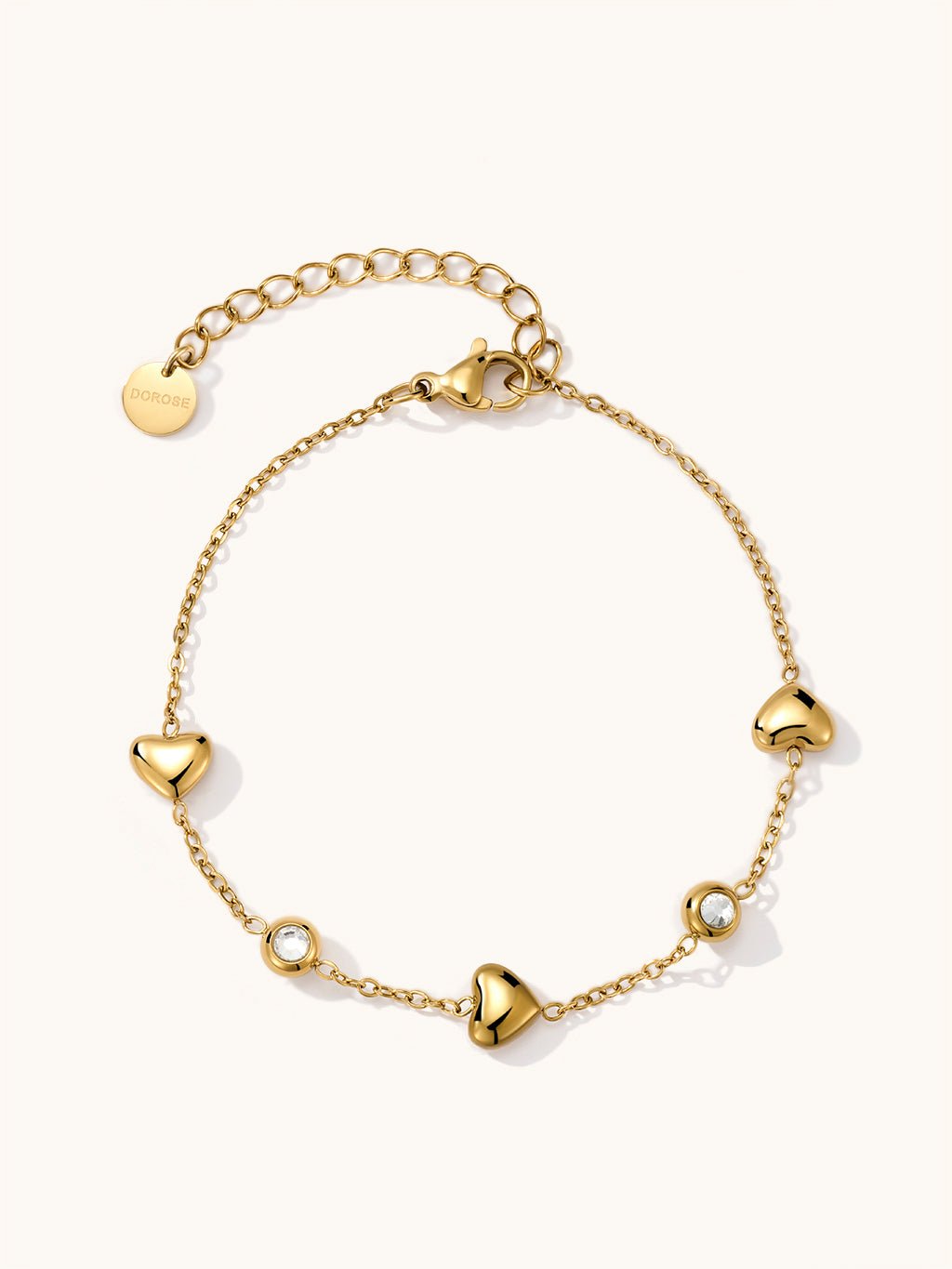 Heart Love Armband Gold - Dorose | Wasserfester Schmuck, 18K vergoldet