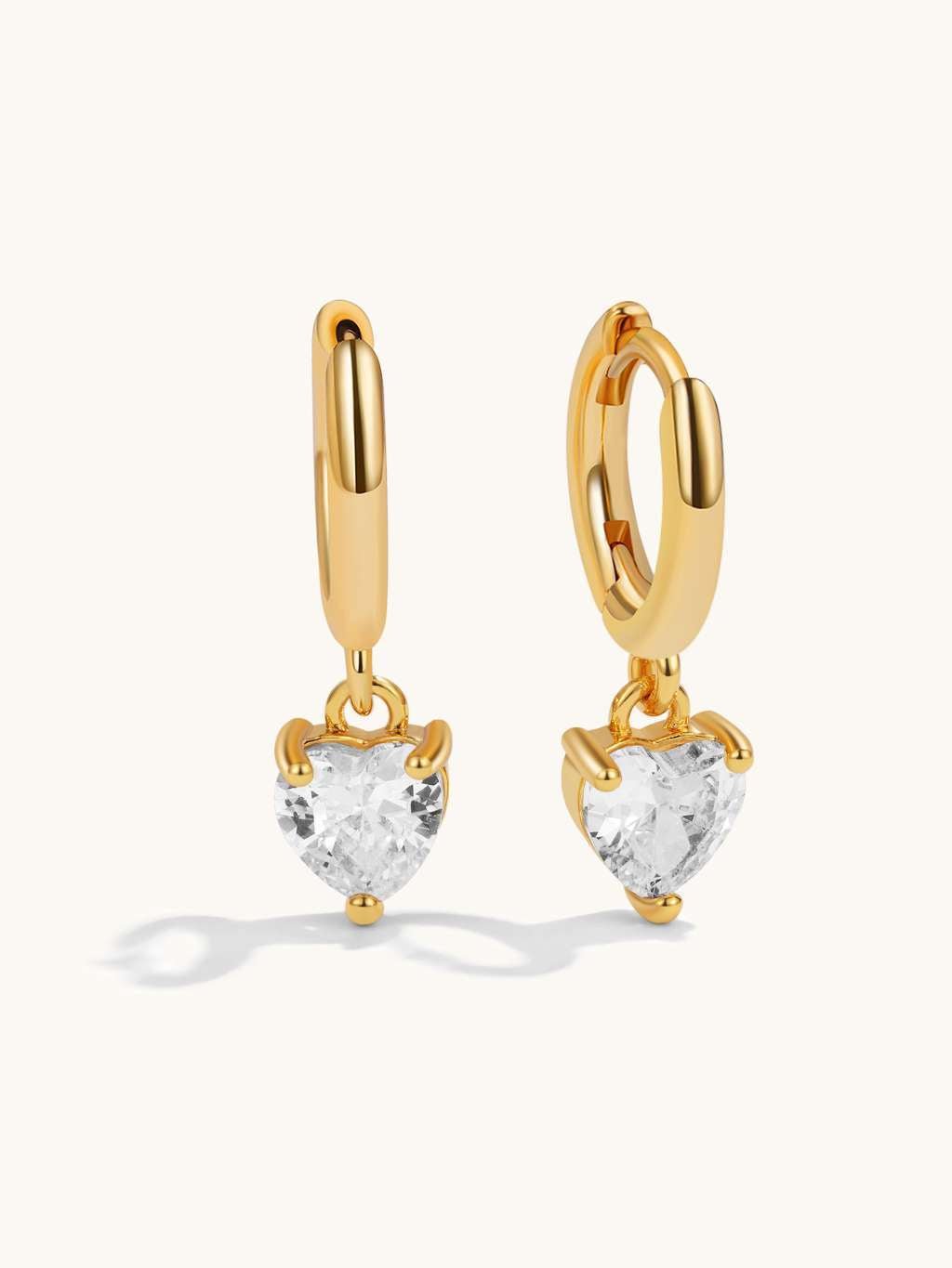 Heart Ohrringe Gold 7,5mm - Dorose | Wasserfester Schmuck, 18K vergoldet