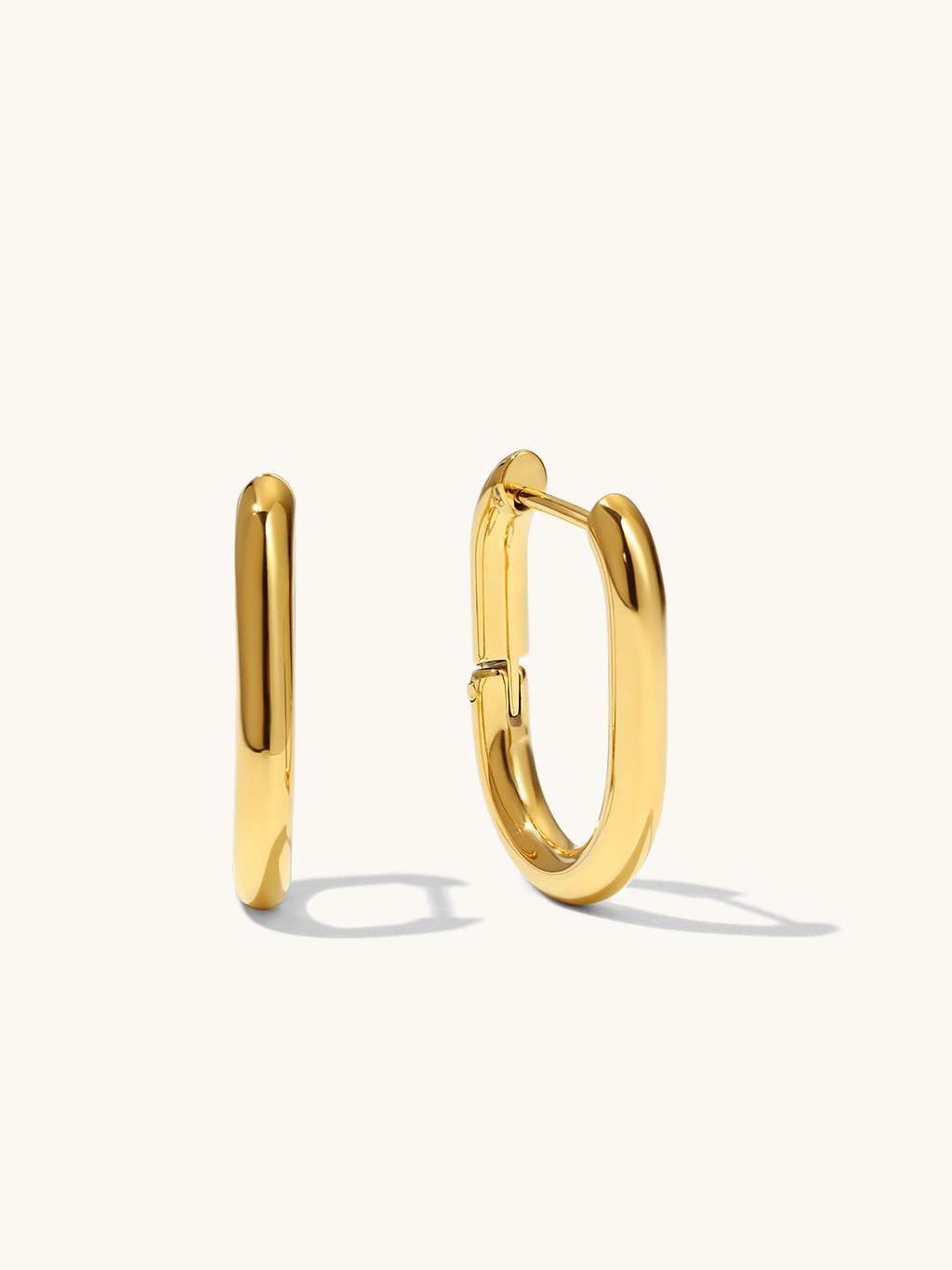 High Oval Ohrringe Gold - Dorose | Wasserfester Schmuck, 18K vergoldet