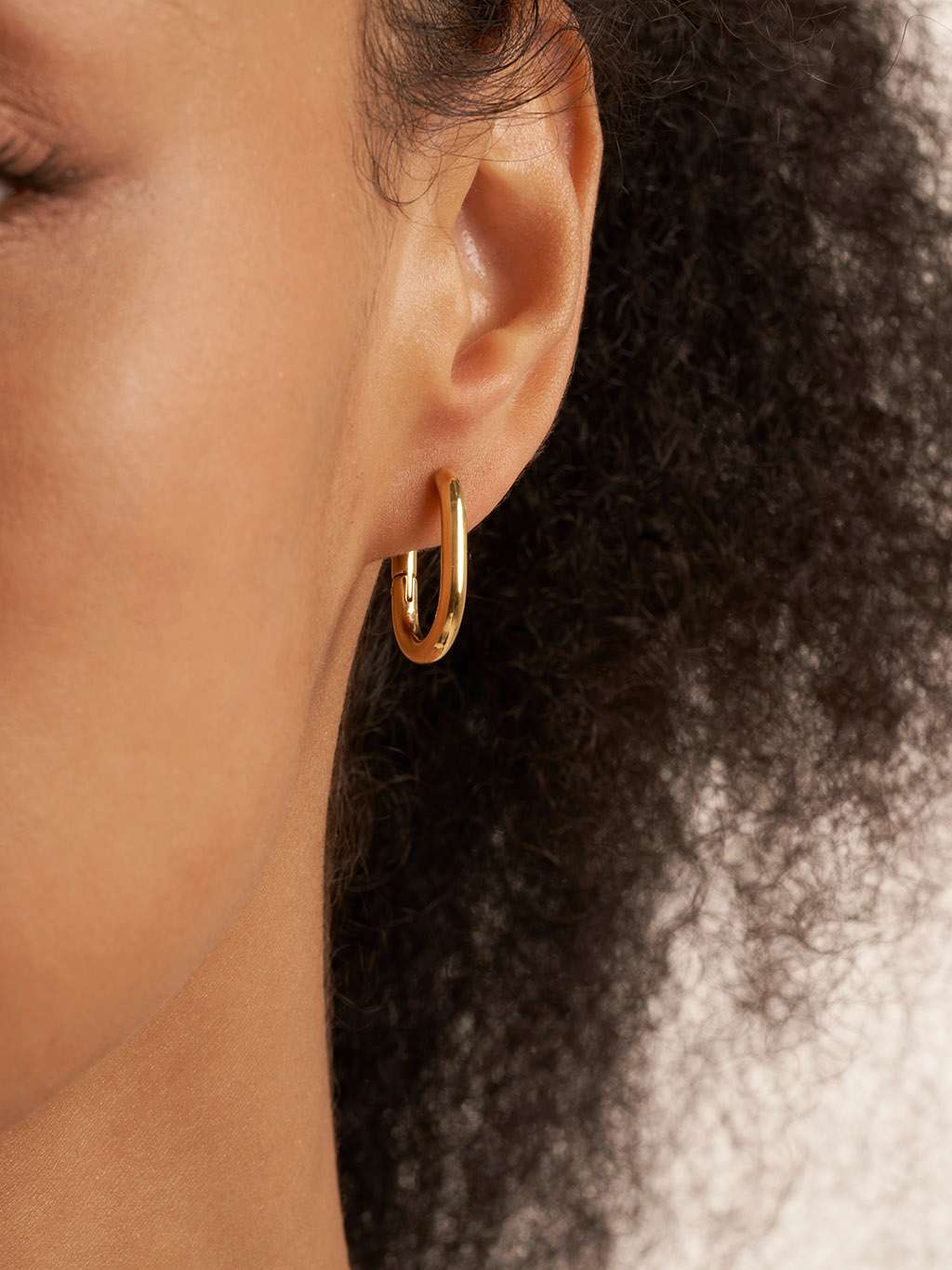 High Oval Ohrringe Gold - Dorose | Wasserfester Schmuck, 18K vergoldet
