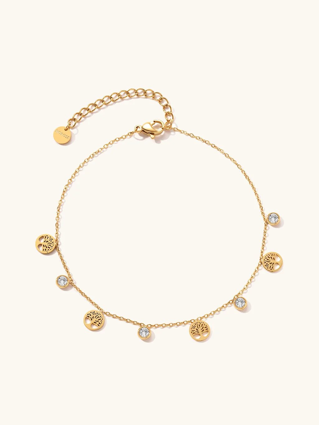 Hope Tree Fusskettchen Gold - Dorose | Wasserfester Schmuck, 18K vergoldet
