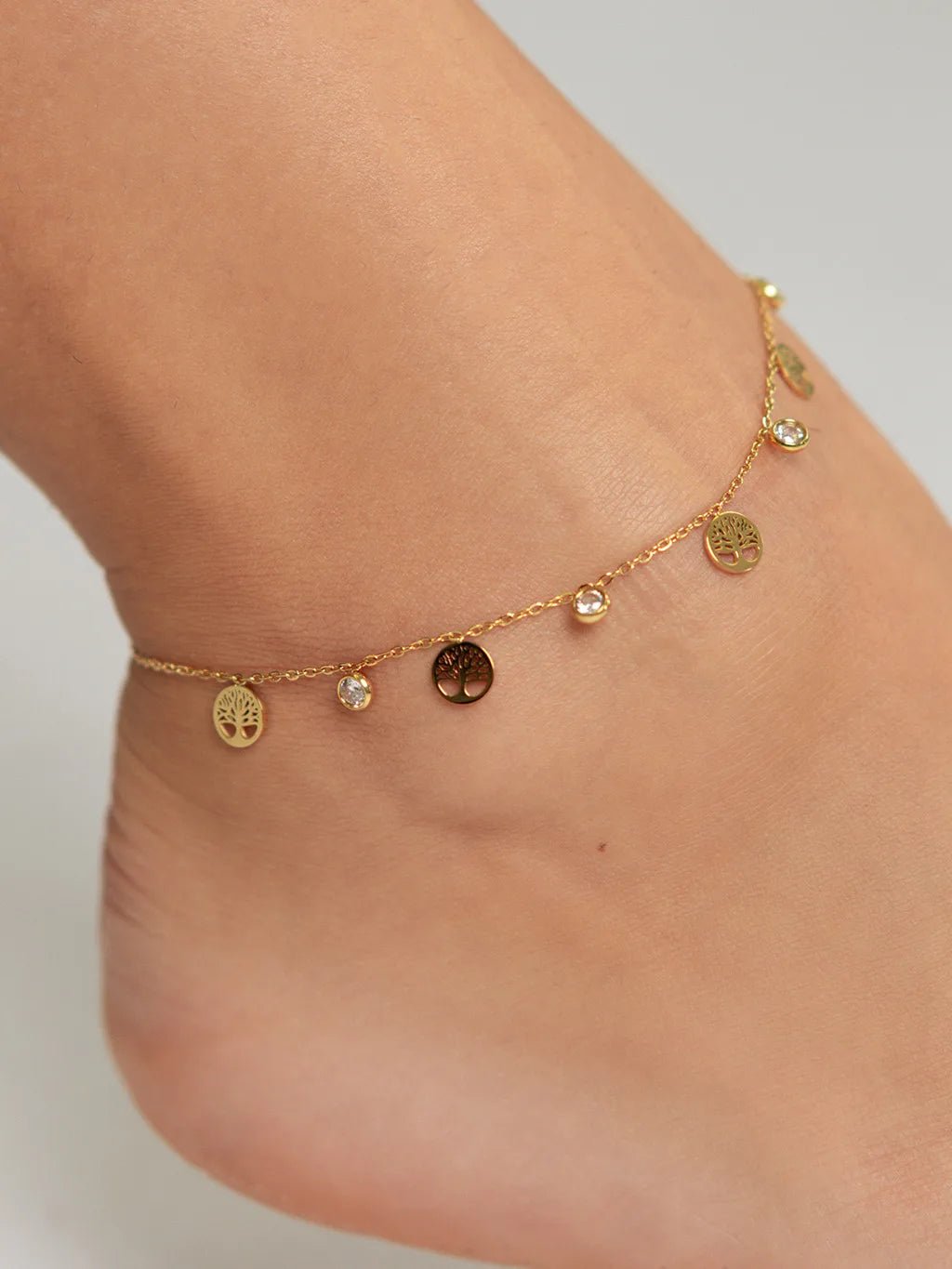 Hope Tree Fusskettchen Gold - Dorose | Wasserfester Schmuck, 18K vergoldet