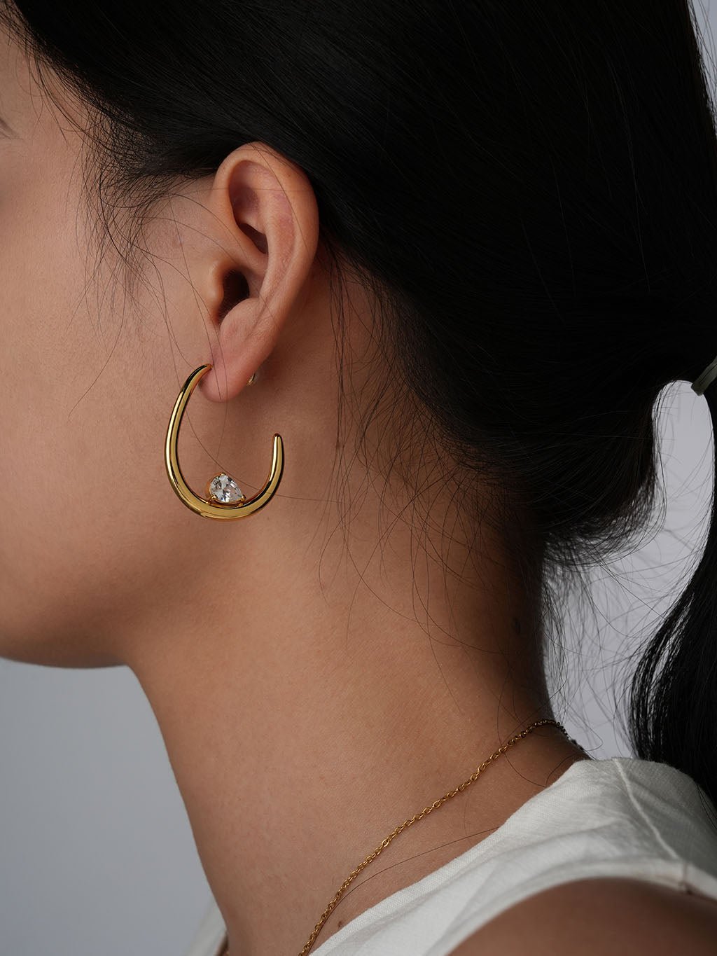 Hufeisen Curve Ohrringe Gold - Dorose | Wasserresistent, kein Verfärben