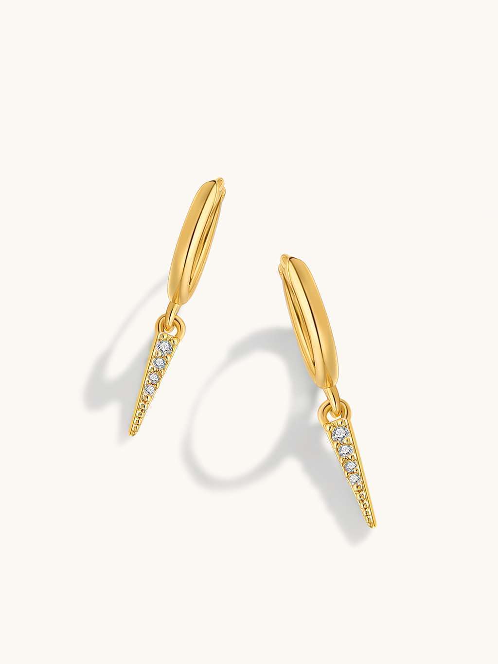 Iced Spike Charm Ohrringe Gold & Silber - Dorose | Wasserfester Schmuck, 18K vergoldet