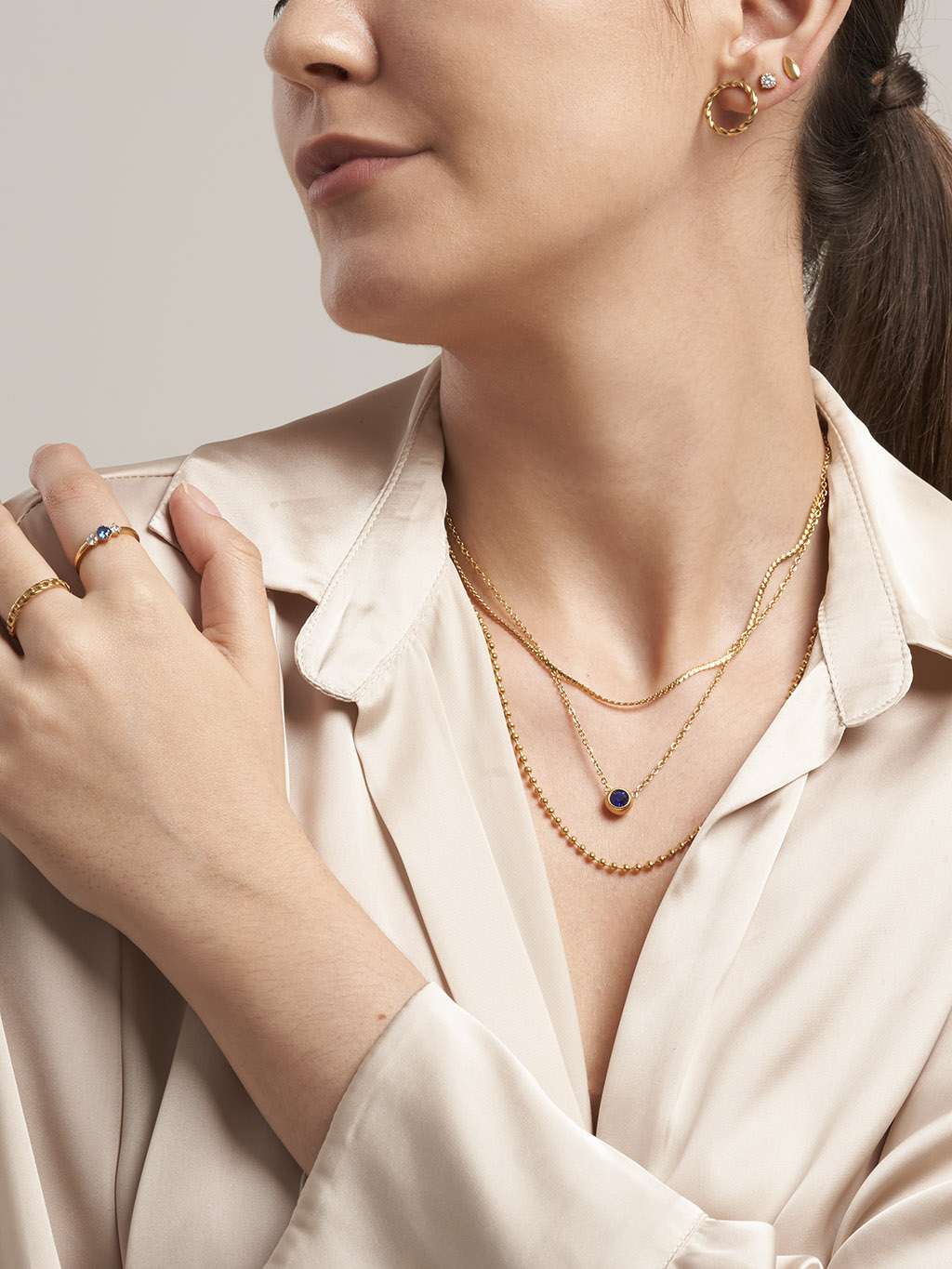 Kacy Halskette Gold - Dorose | Wasserfester Schmuck, 18K vergoldet