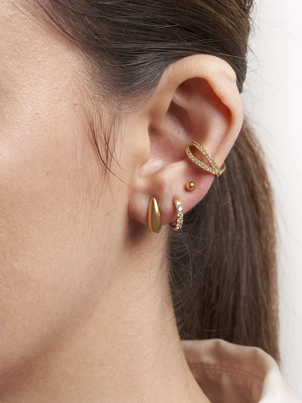 Kally Earcuff Gold Silber - Dorose | Wasserfester Schmuck, 18K vergoldet