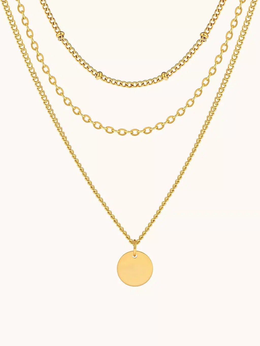 Keep It Classy Layering Halskette Gold - Dorose | Wasserfester Schmuck, 18K vergoldet