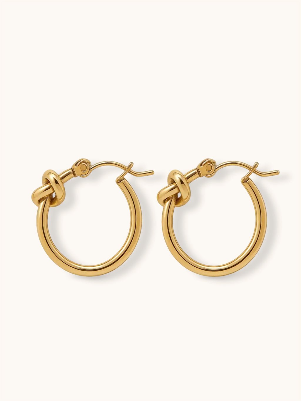 Knot Hoop Ohrringe Gold - Dorose | Wasserresistent, kein Verfärben