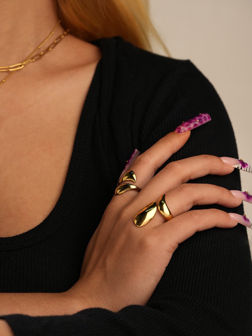 Lavafluss - Ring Gold - Dorose | Wasserresistent, kein Verfärben