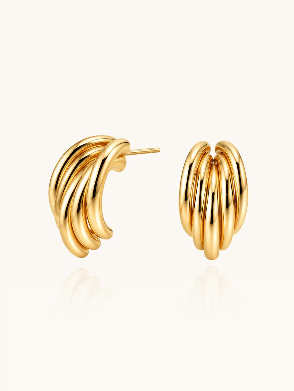 Layered Hoop Ohrringe Gold - Dorose | Wasserresistent, kein Verfärben
