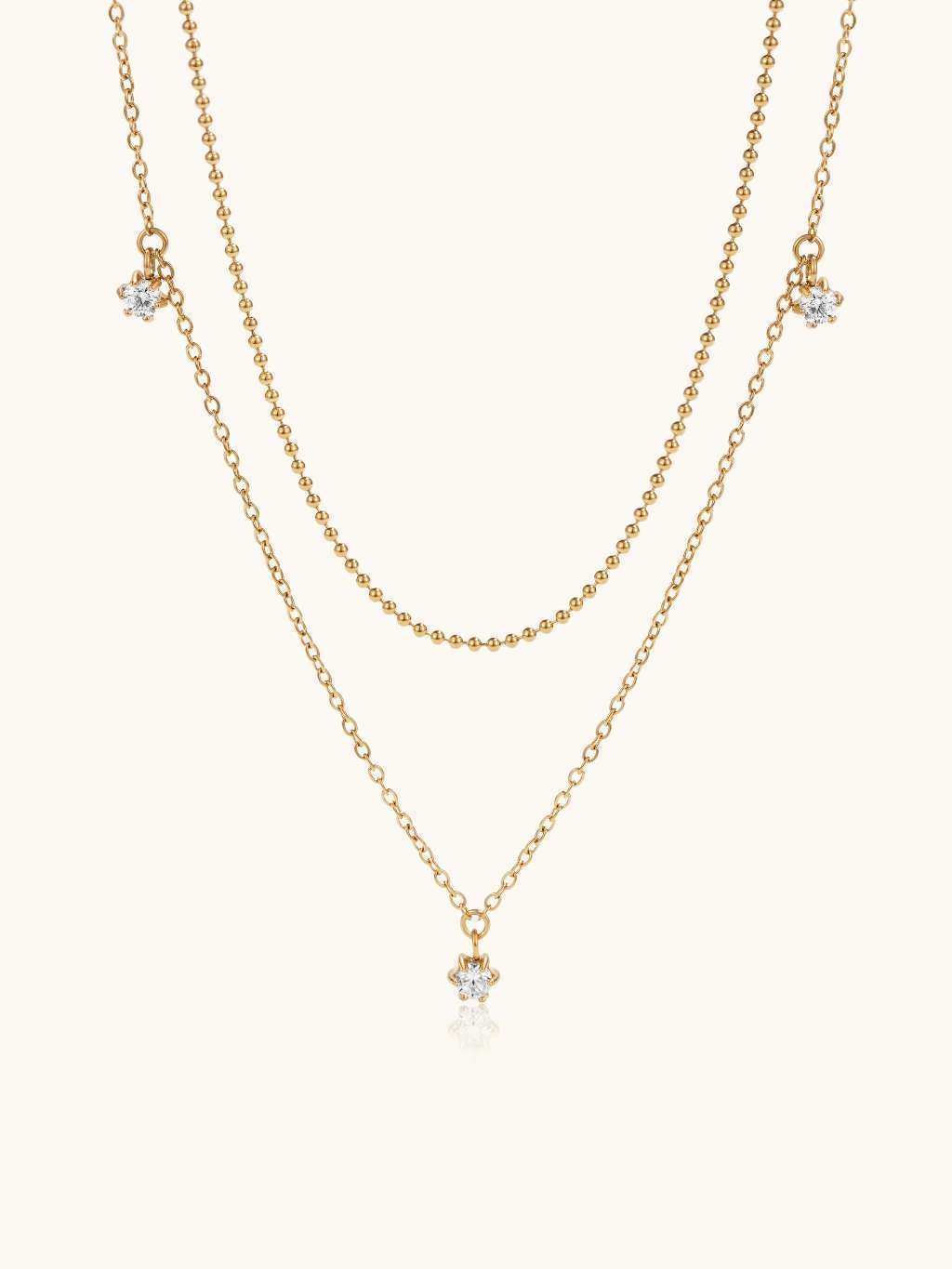 Layered Star Halskette Gold - Dorose | Wasserfester Schmuck, 18K vergoldet