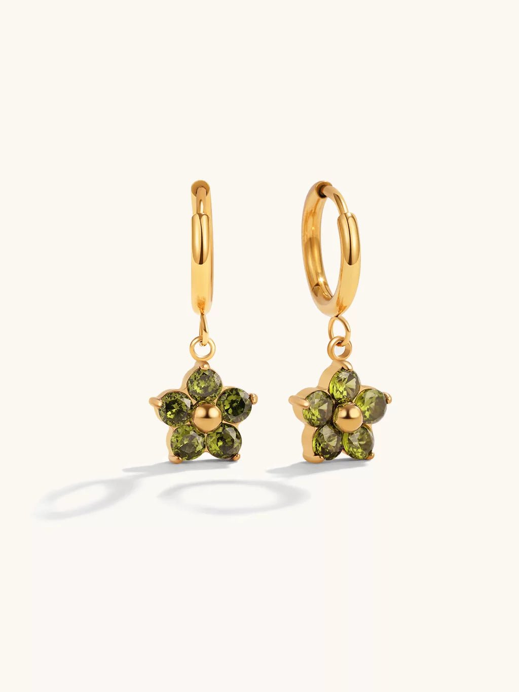 Little Flower Hoop Ohrringe Gold 10mm - Dorose | Wasserfester Schmuck, 18K vergoldet