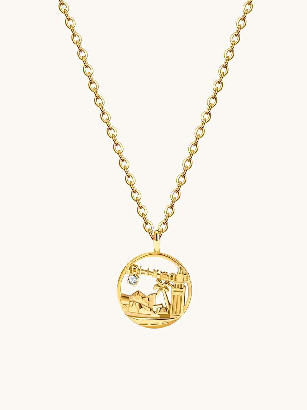 Los Angeles Halskette Gold - Dorose | Wasserfester Schmuck, 18K vergoldet