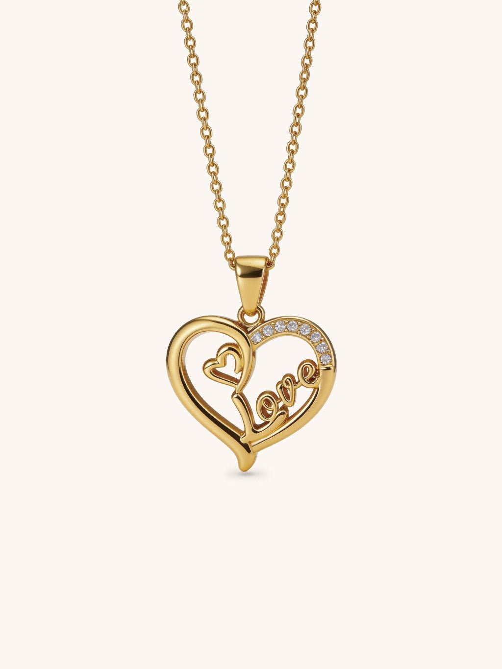 Love - Herz Kette Gold - Dorose | Wasserresistent, kein Verfärben