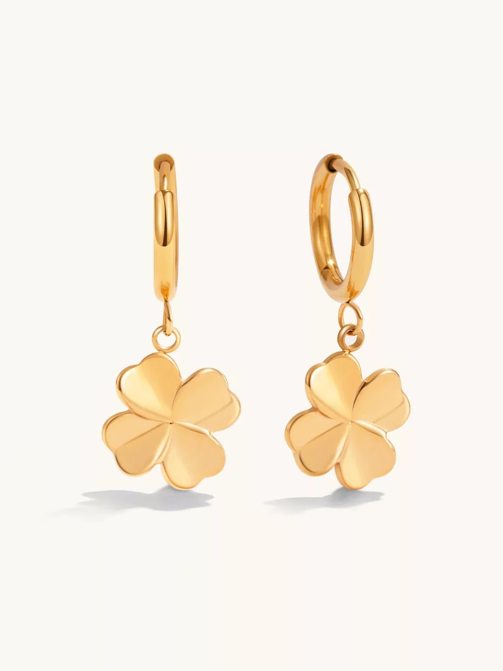 Lucky Clover Ohrringe Gold 8mm - Dorose | Wasserfester Schmuck, 18K vergoldet
