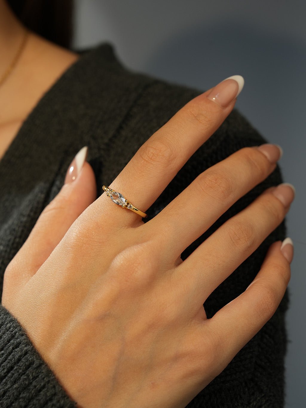 Luna Oval Ring Gold - Dorose | Wasserresistent, kein Verfärben