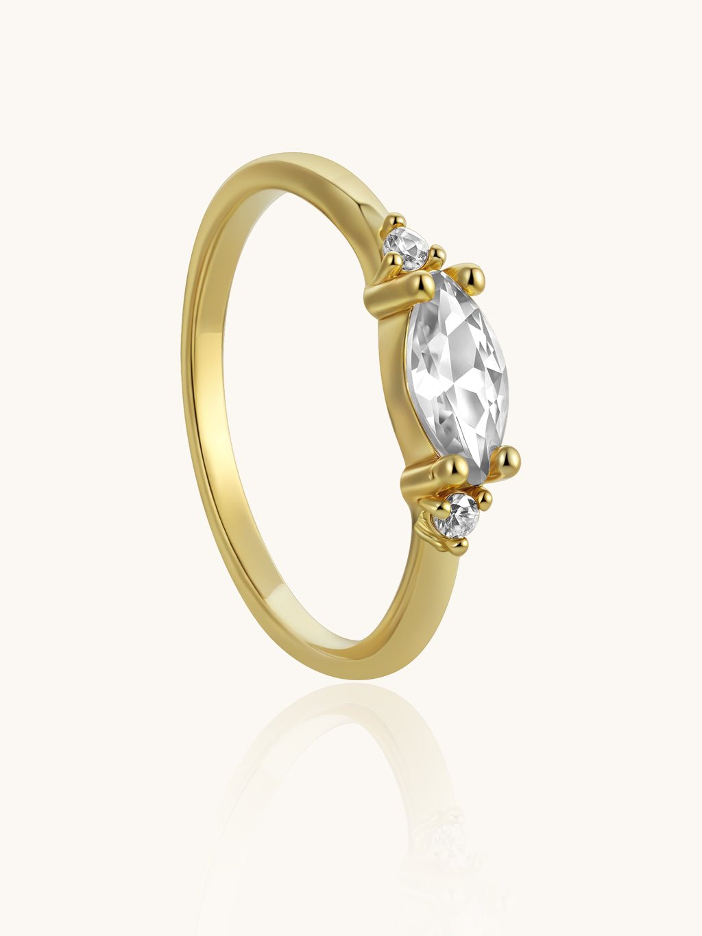 Luna Oval Ring Gold - Dorose | Wasserresistent, kein Verfärben