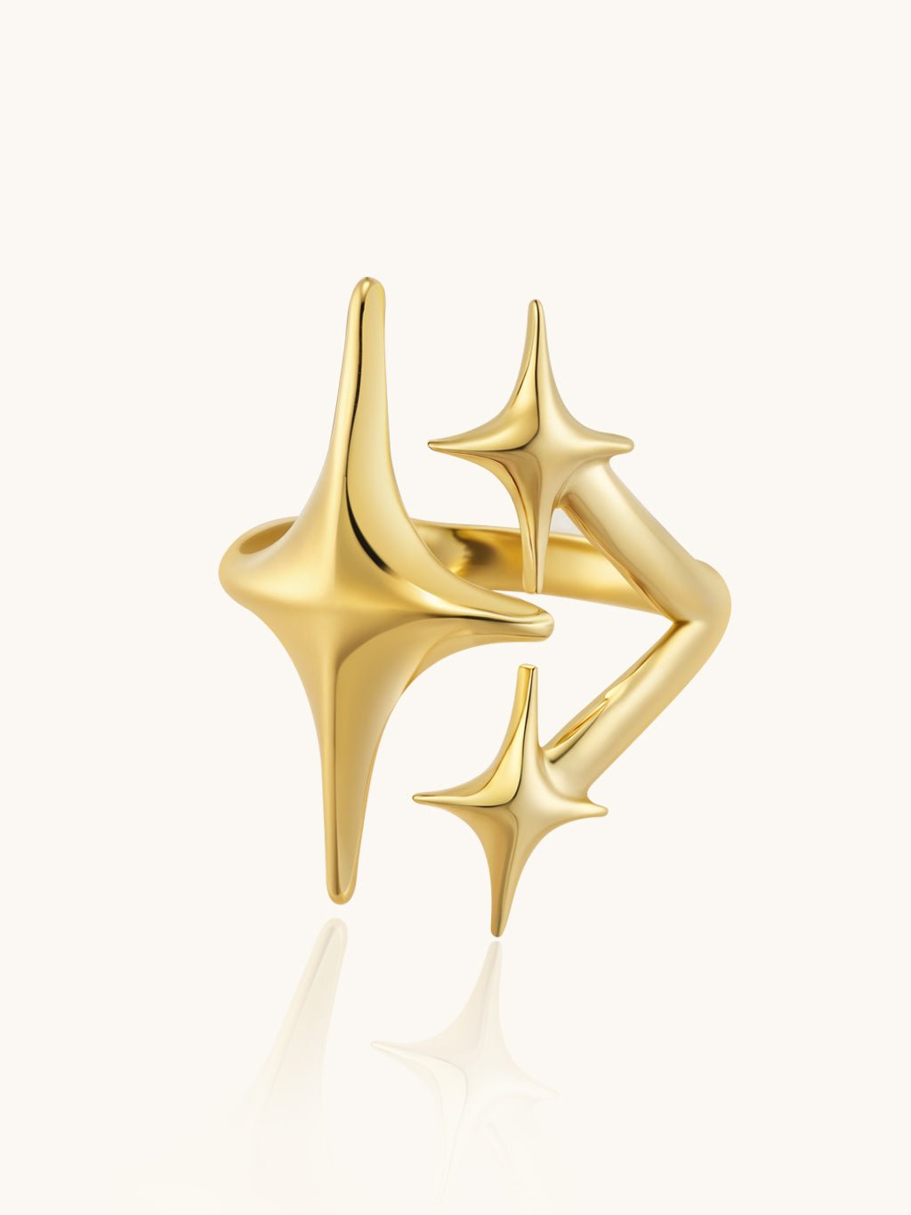 Massiver 3 - Sterne Ring Gold - Dorose | Wasserresistent, kein Verfärben