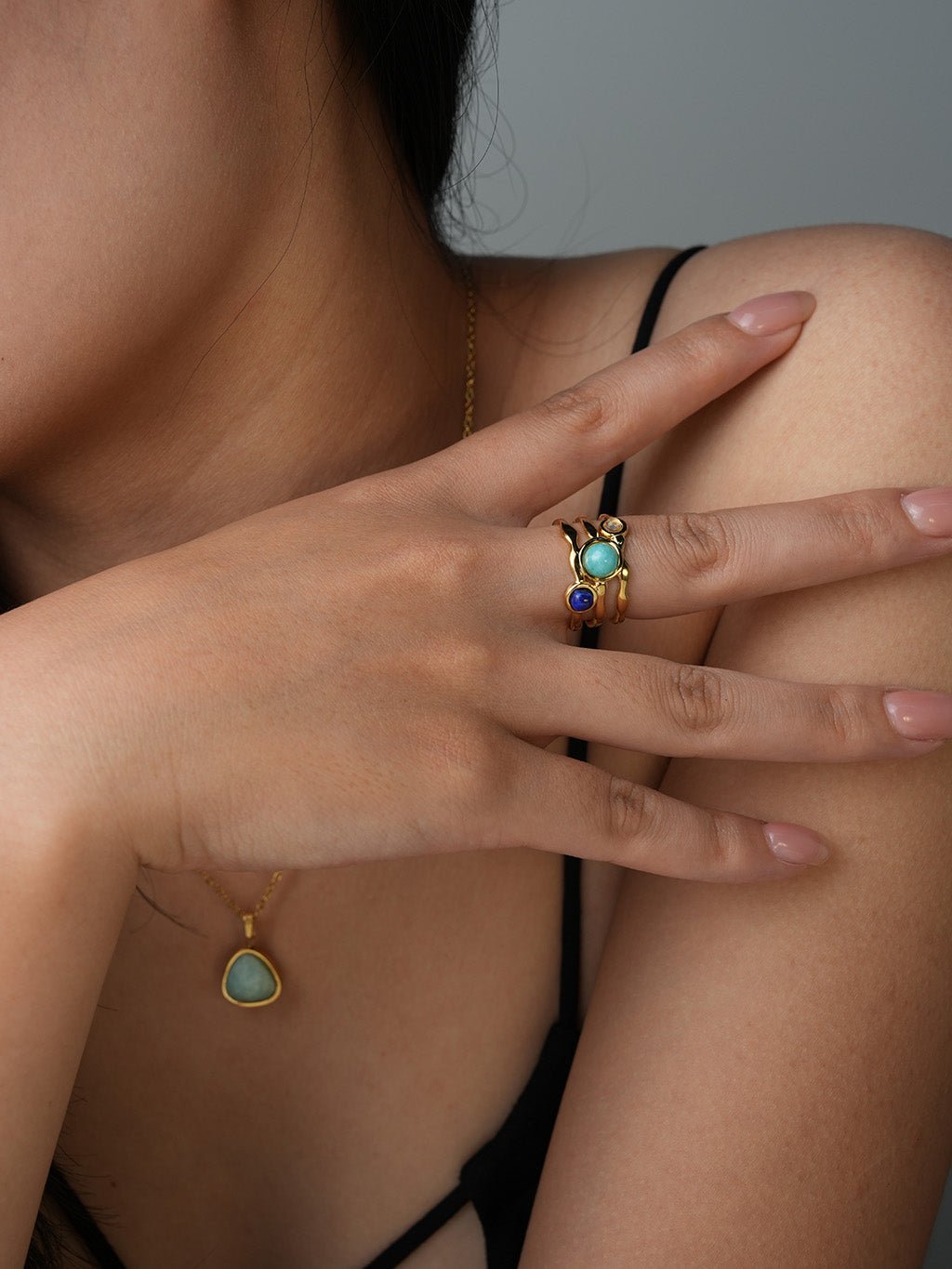 Mehrstein Ring Gold - Dorose | Wasserresistent, kein Verfärben