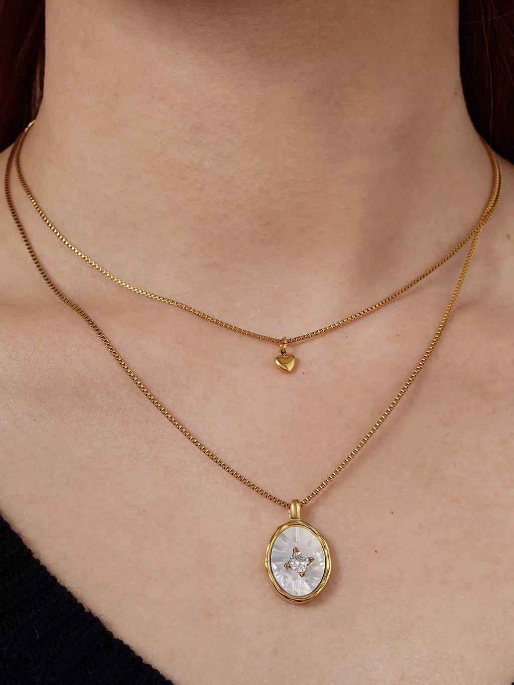 Mini Heart Halskette Gold - Dorose | Wasserfester Schmuck, 18K vergoldet