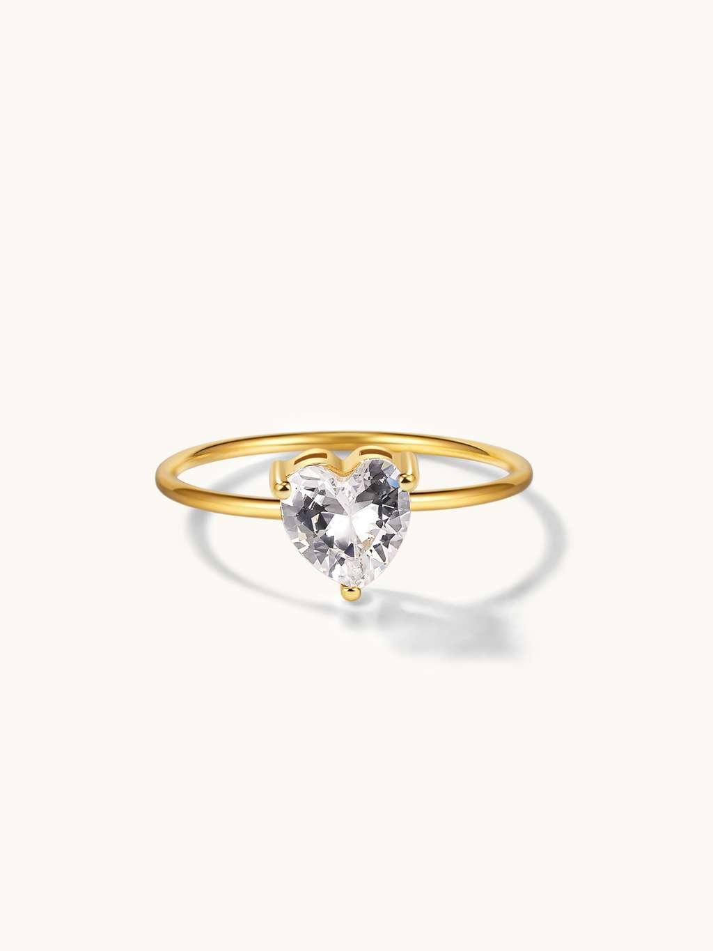 Mini Shine Heart Ring Gold - Dorose | Wasserfester Schmuck, 18K vergoldet