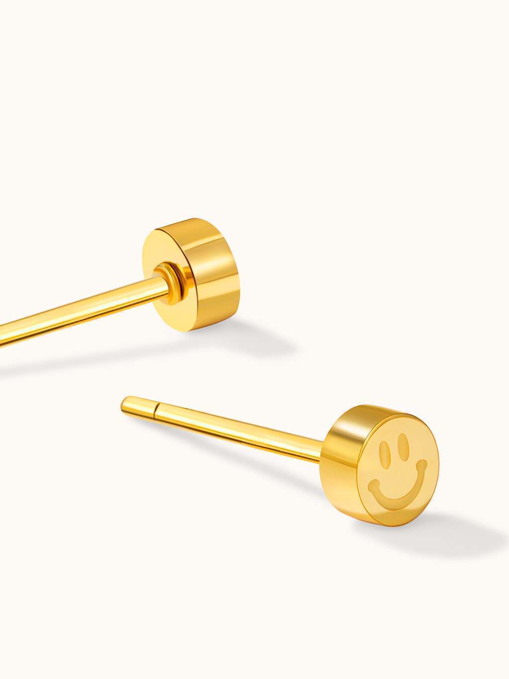 Mini Smile Ohrringe Gold - Dorose | Wasserfester Schmuck, 18K vergoldet