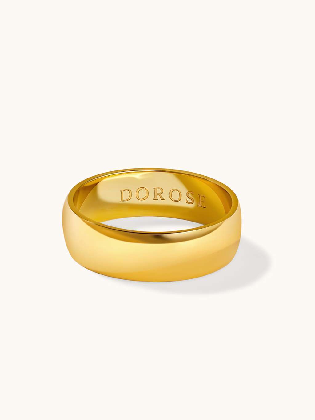 Minimalism Ring Gold 6mm - Dorose | Wasserfester Schmuck, 18K vergoldet