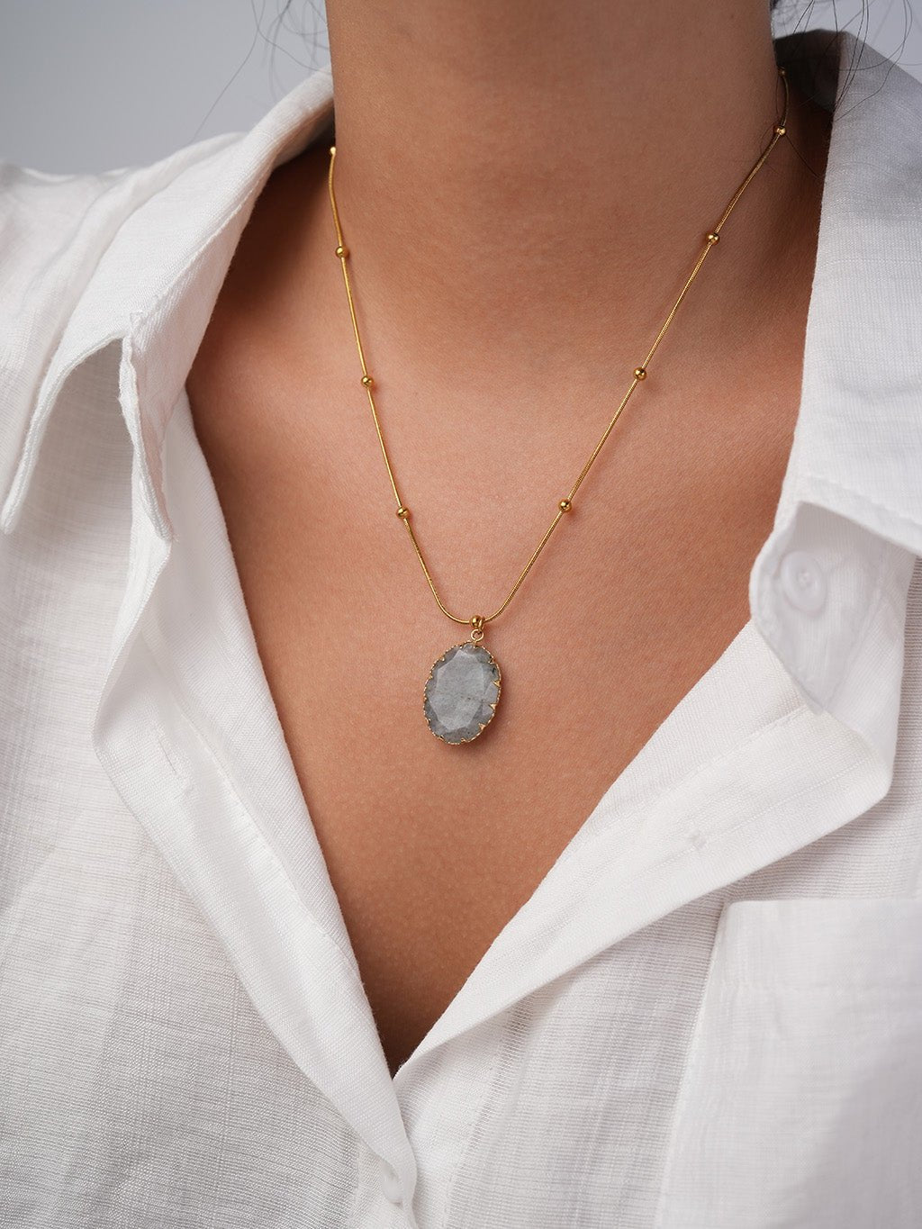 Moonstone Mist Halskette Gold - Dorose | Wasserresistent, kein Verfärben