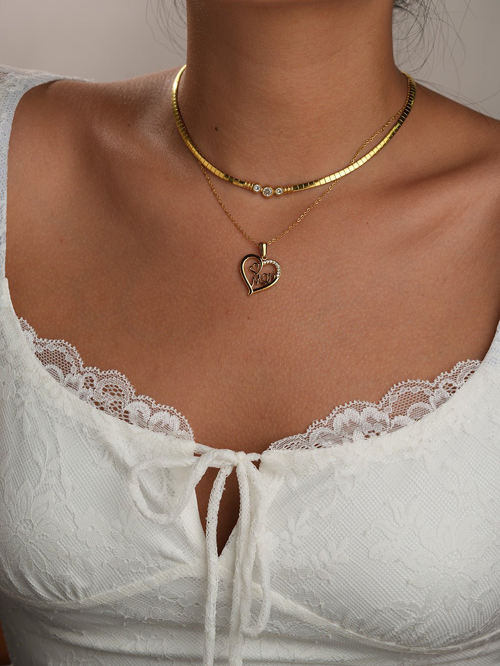 Mutterherz Kette Gold - Dorose | Wasserresistent, kein Verfärben