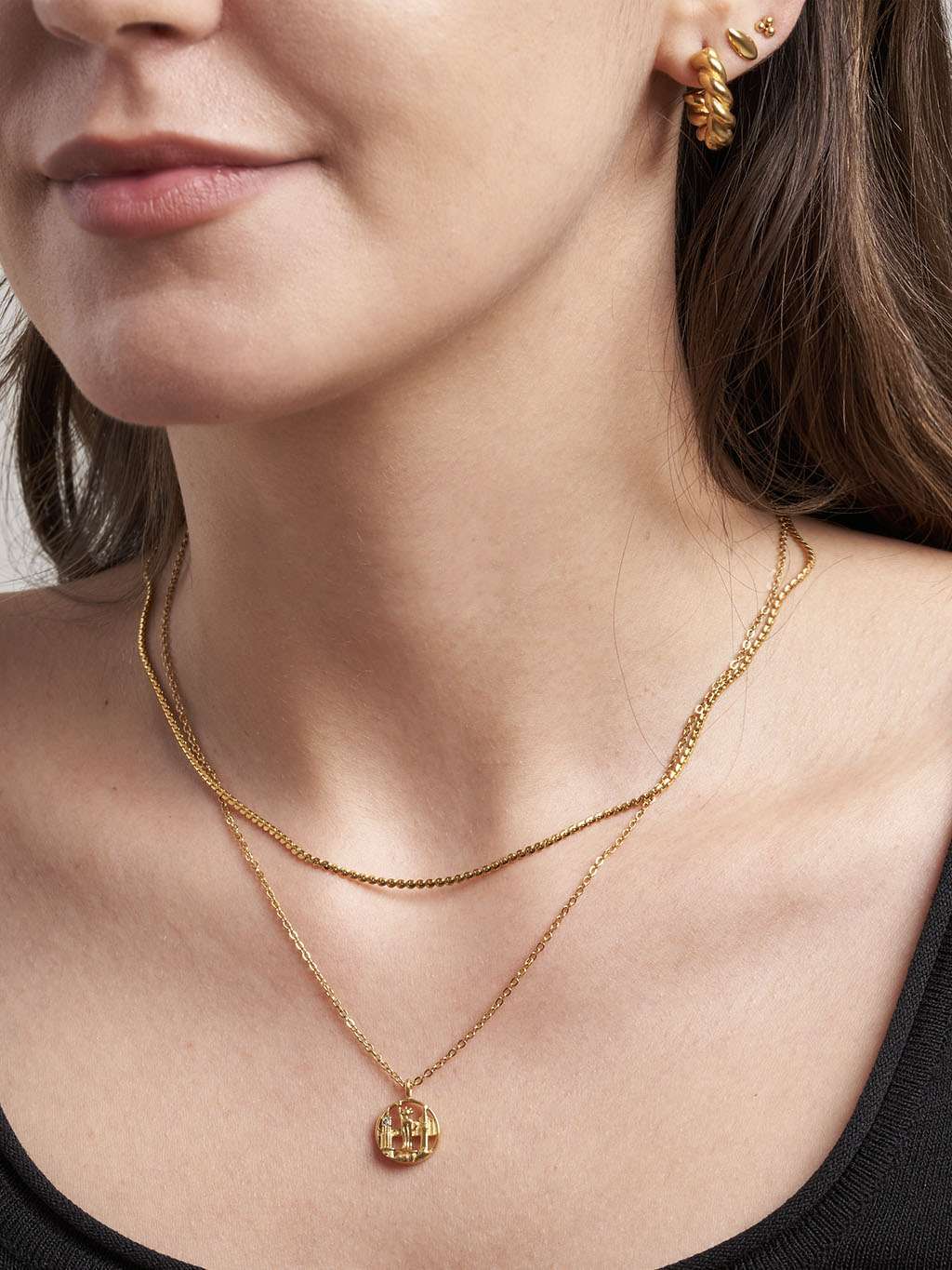 New York Halskette Gold - Dorose | Wasserfester Schmuck, 18K vergoldet