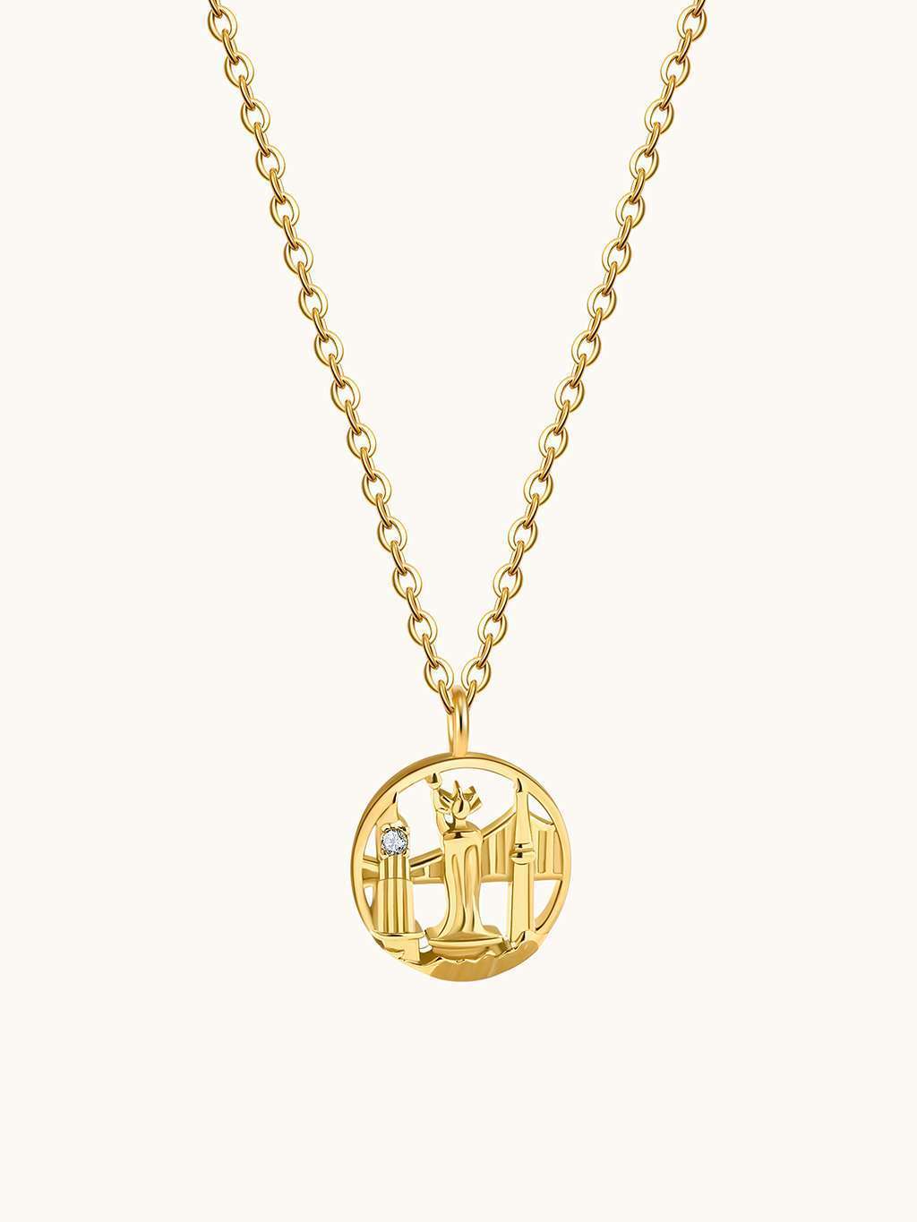 New York Halskette Gold - Dorose | Wasserfester Schmuck, 18K vergoldet