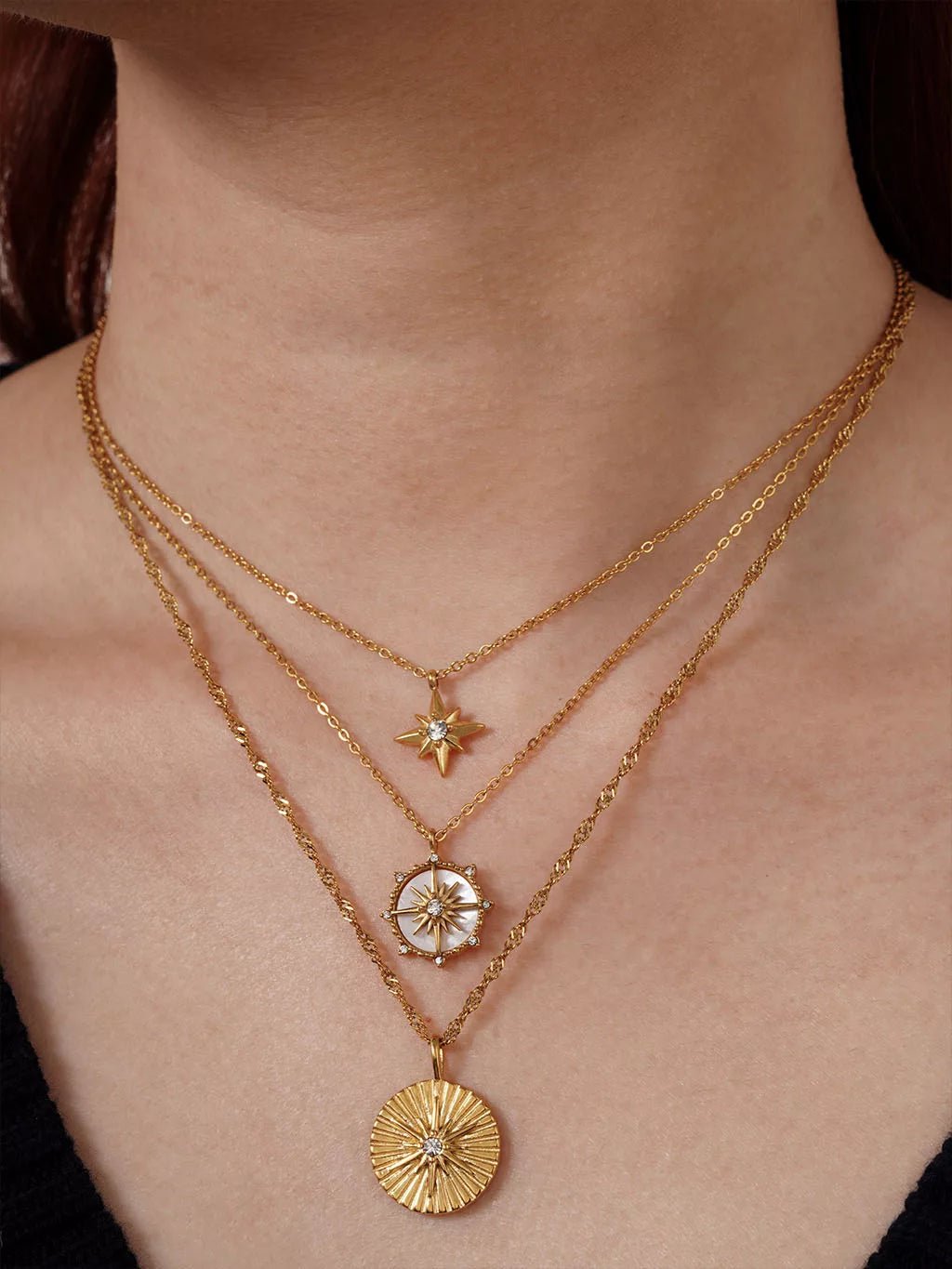 Northern Star Halskette Gold - Dorose | Wasserfester Schmuck, 18K vergoldet
