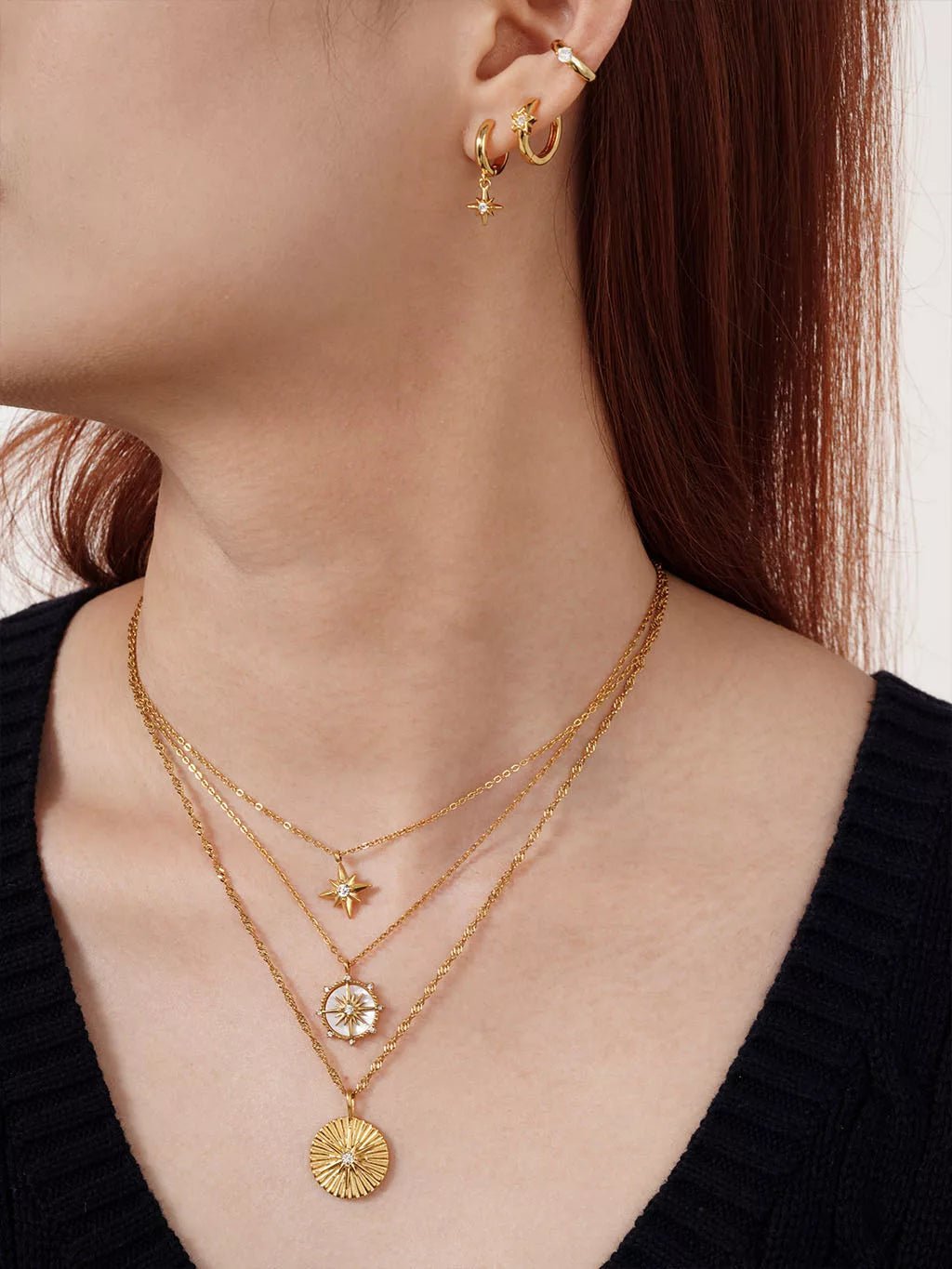 Northern Star Halskette Gold - Dorose | Wasserfester Schmuck, 18K vergoldet