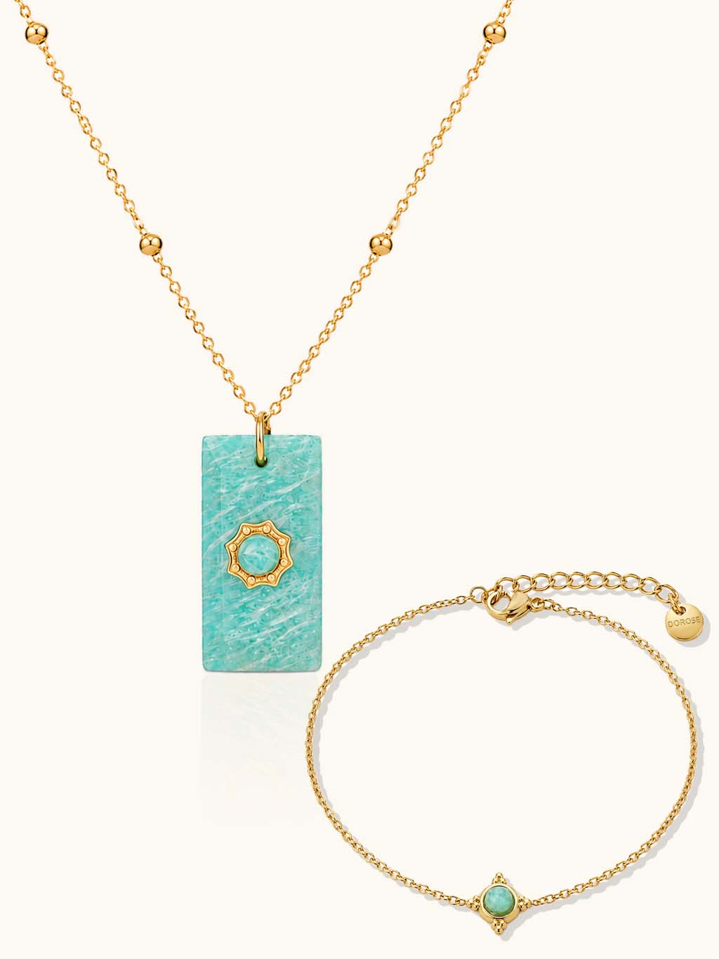 Ocean Treasure Halskette & Ocean Light Armband Schmuck Set - Dorose | Wasserresistent, kein Verfärben
