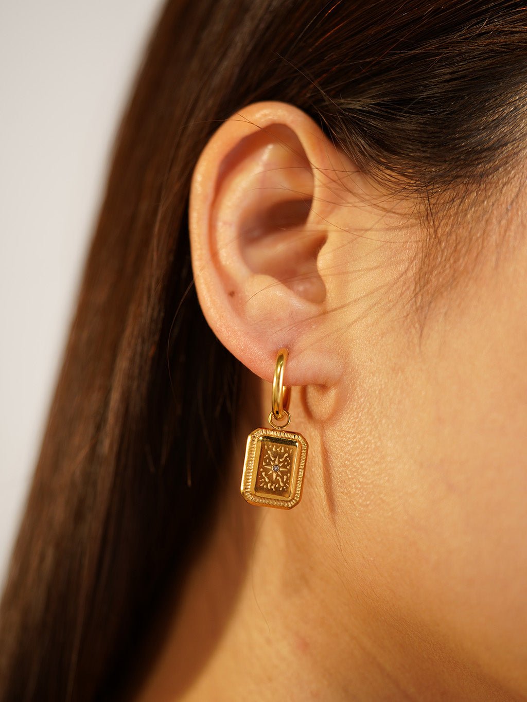 Octagramm Ohrringe Gold - Dorose | Wasserresistent, kein Verfärben